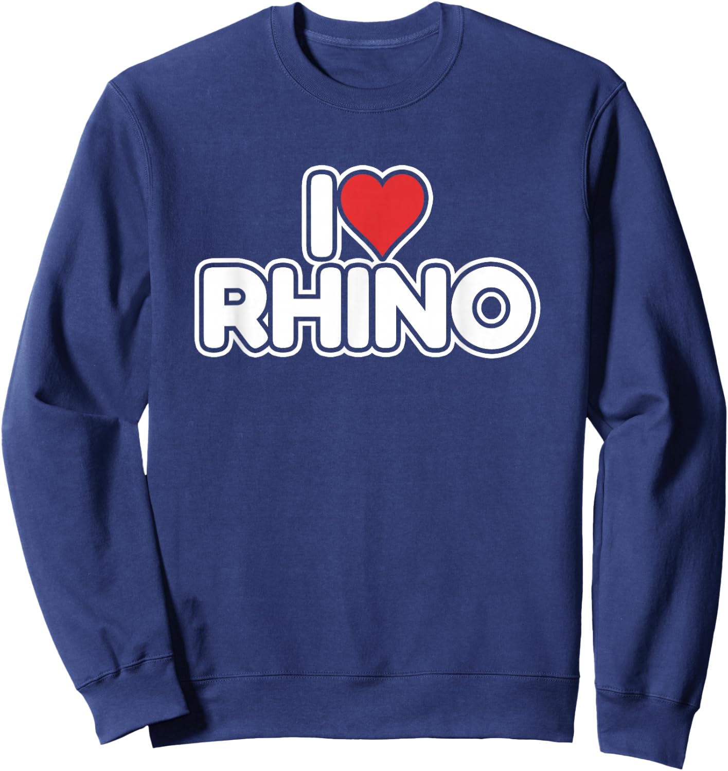 I Love Rhino Sweatshirt - Sweatshirt | Navy
