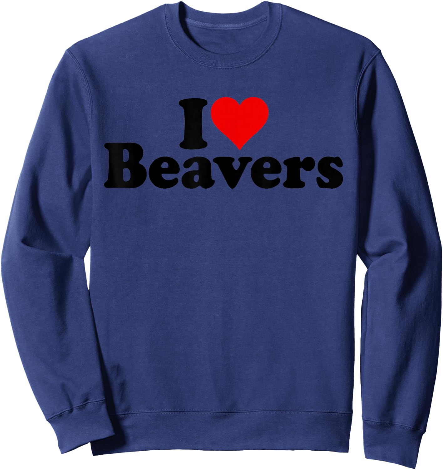 I Love Heart Flannelette Sweatshirt - Sweatshirt | Navy