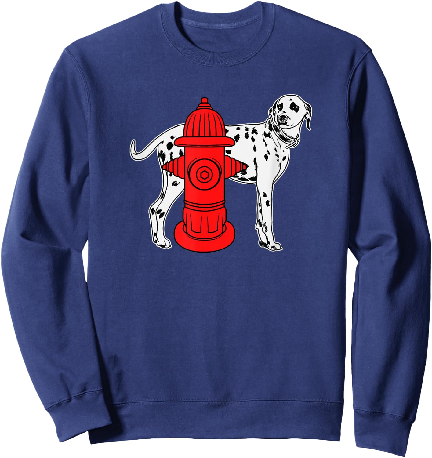 Fire Hydrant Shirt For Firefighters Dalmation Dog Mascot Women Girls Kids Sweatshirt - Sweatshirt | Navy