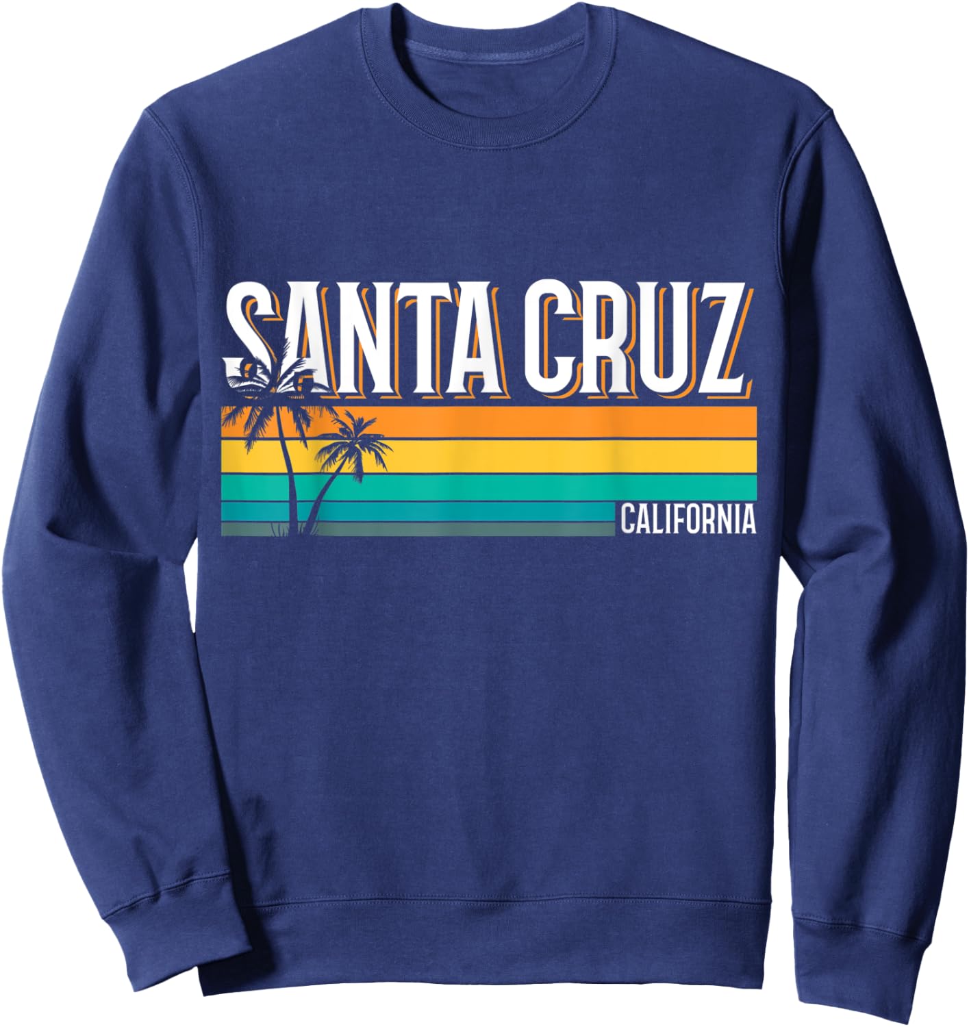 Santa Cruz, Kalifornien, Sommersonne, Palmen, Strand Sweatshirt - Sweatshirt | Navy