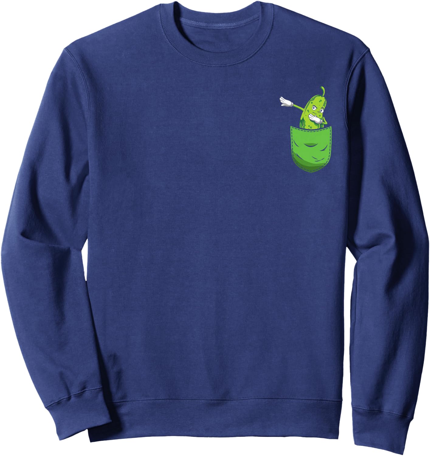 Gürkchen Essiggurke Gemüse Süße Brusttasche Dabbing Gurke Sweatshirt - Sweatshirt | Navy