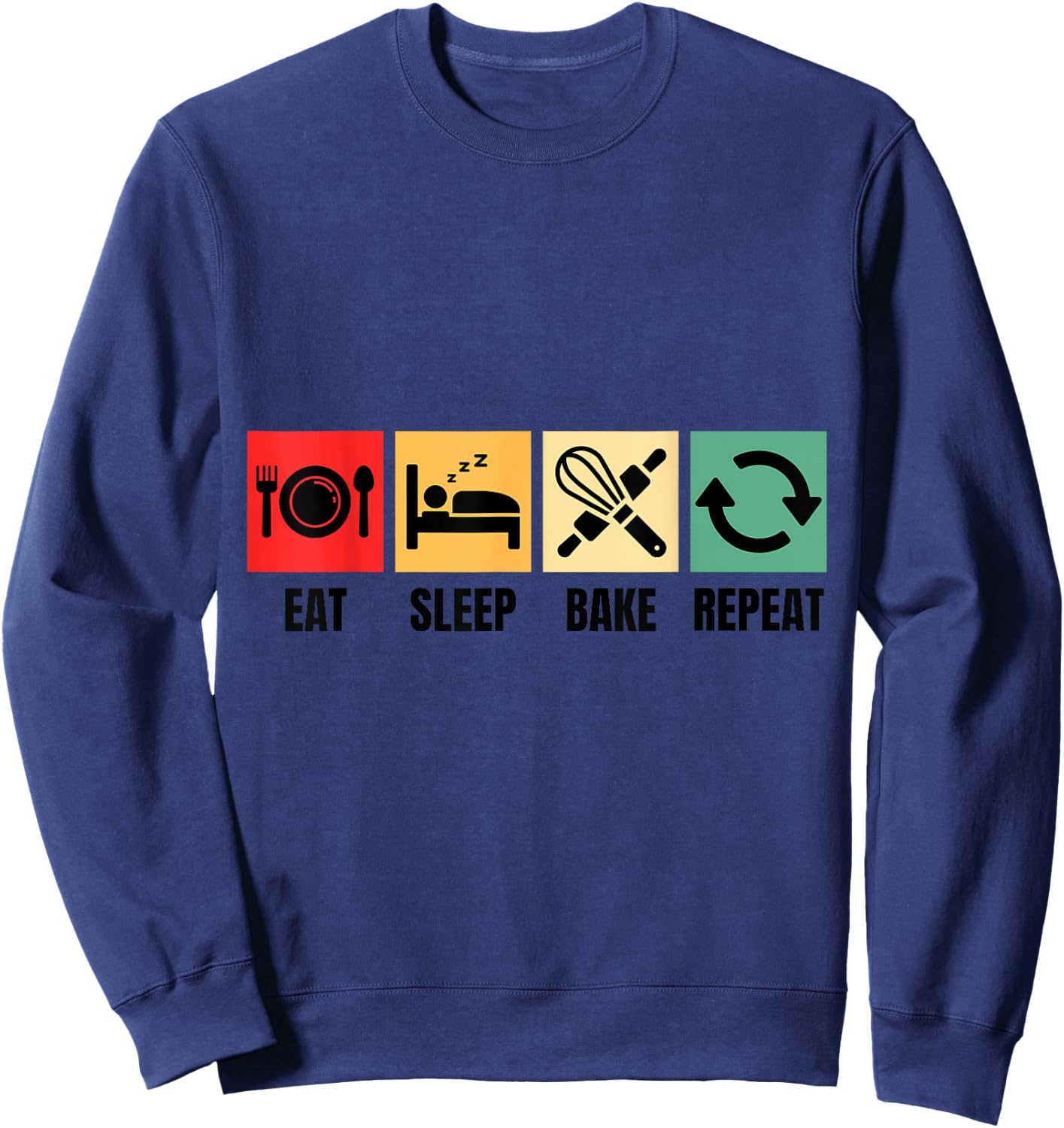 Bakery design for pastry chefs, bakers and amateur bakers , grey, S Sweatshirt - Sweatshirt | Navy