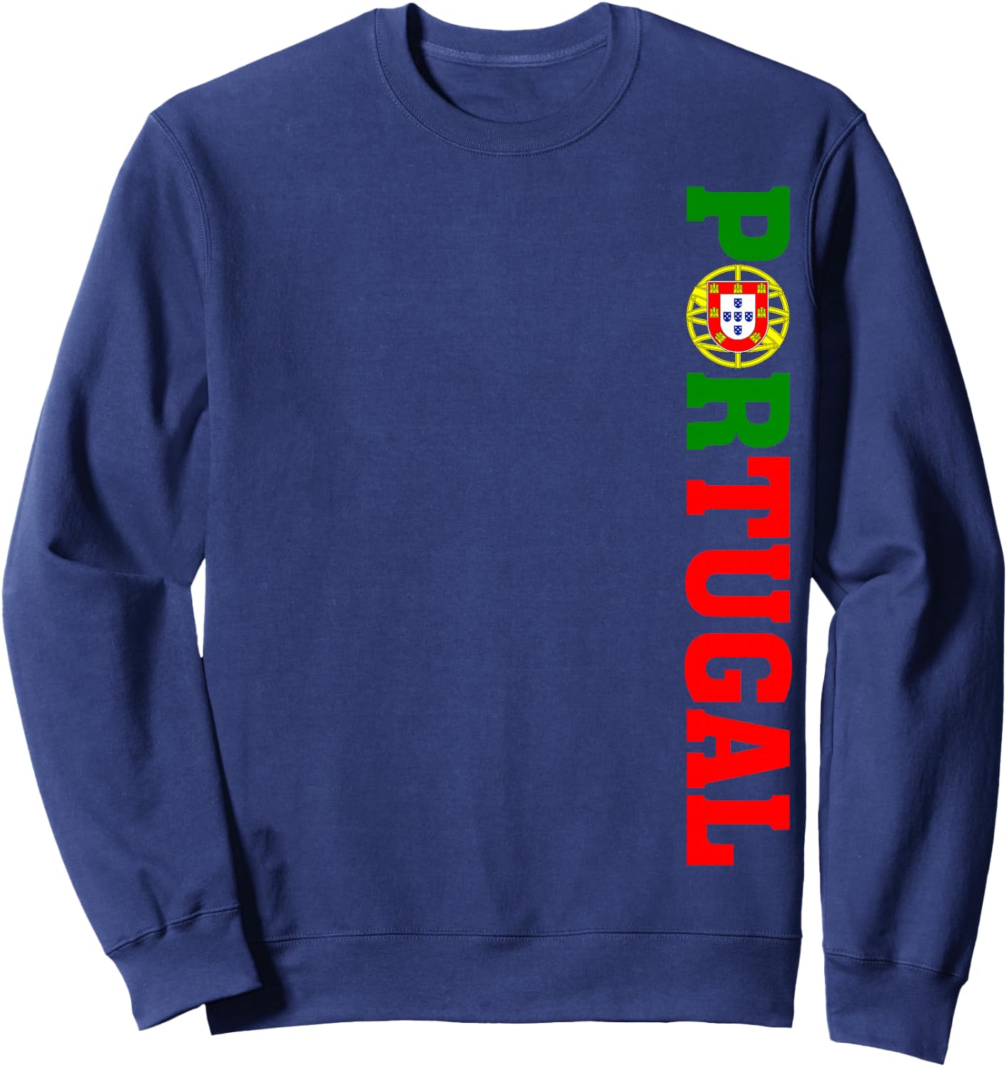 Vintage Portugal Flag Portuguese Roots Pride Men Women Kids Sweatshirt - Sweatshirt | Navy