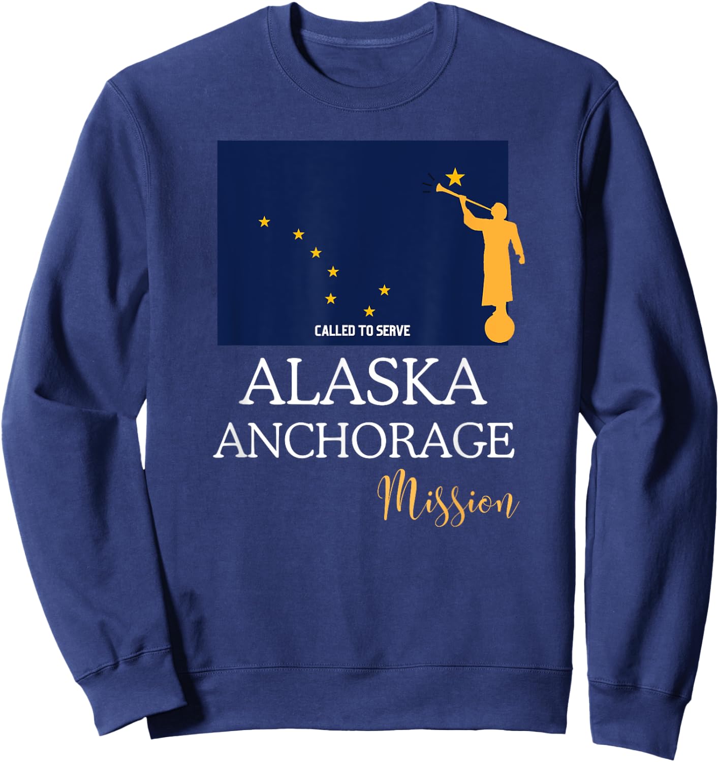 Alaska Anchorage Mormon LDS Mission Missionary Sweatshirt - Sweatshirt | Navy