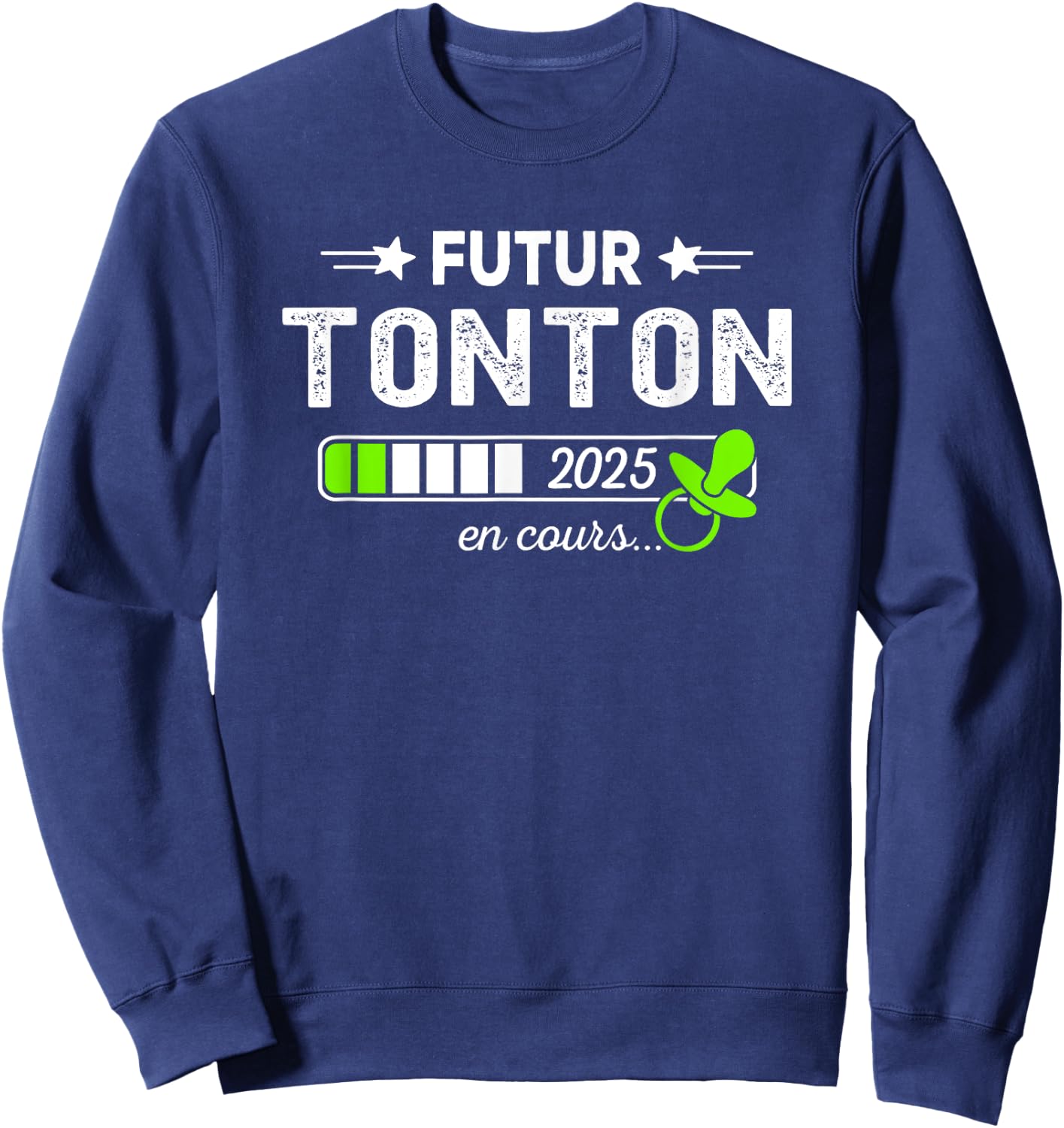 Coming Soon Uncle Going Pregnancy Announcement Future Tonton 2025 Sweatshirt - Sweatshirt | Navy