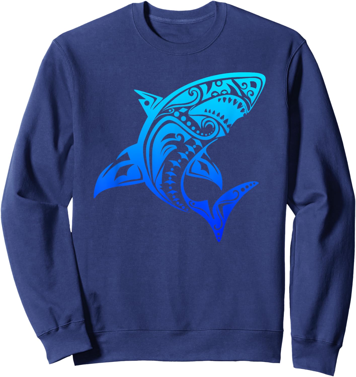 Shark Vintage Retro Throwback Vacation Sweatshirt - Sweatshirt | Navy