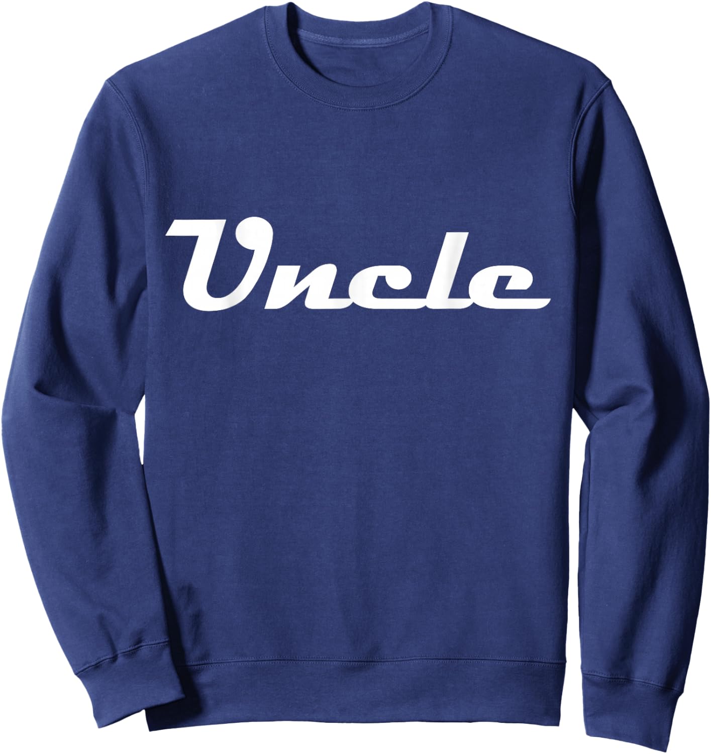 Uncle Classic Retro Lettering Father's Day Brother Sweatshirt - Sweatshirt | Navy