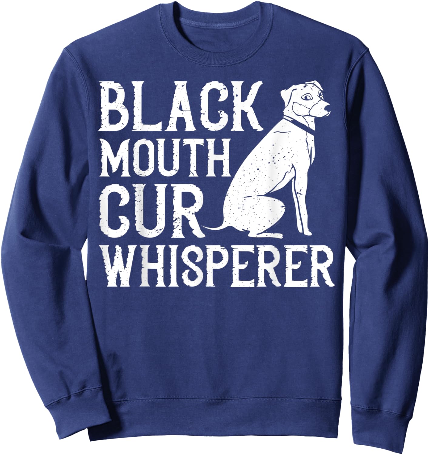 Black Mouth Cur Dog Puppies Owner Training Sweatshirt - Sweatshirt | Navy