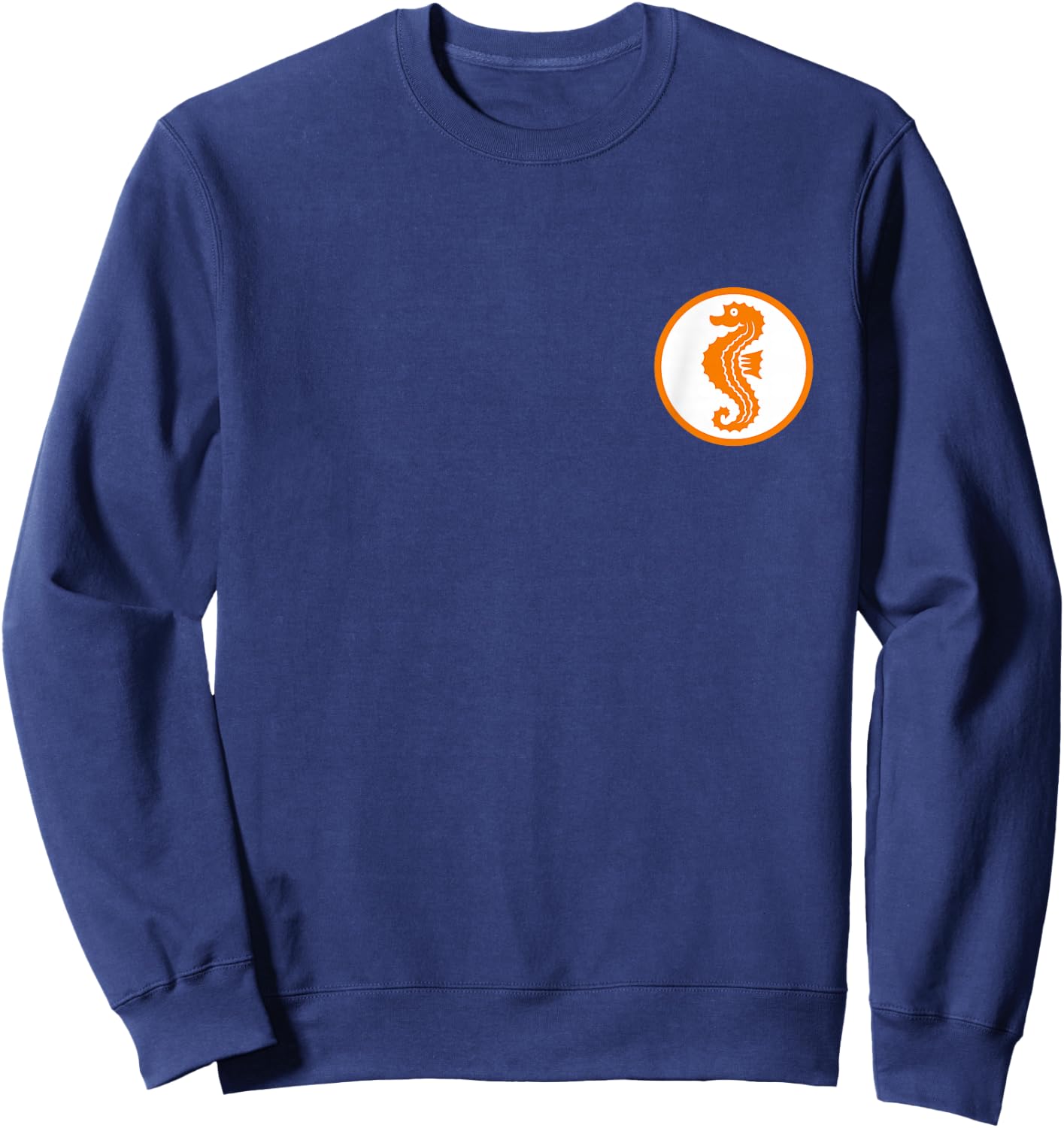 Seahorse Swimming Badge Early Swimming Retro Swimming , black, s Sweatshirt - Sweatshirt | Navy