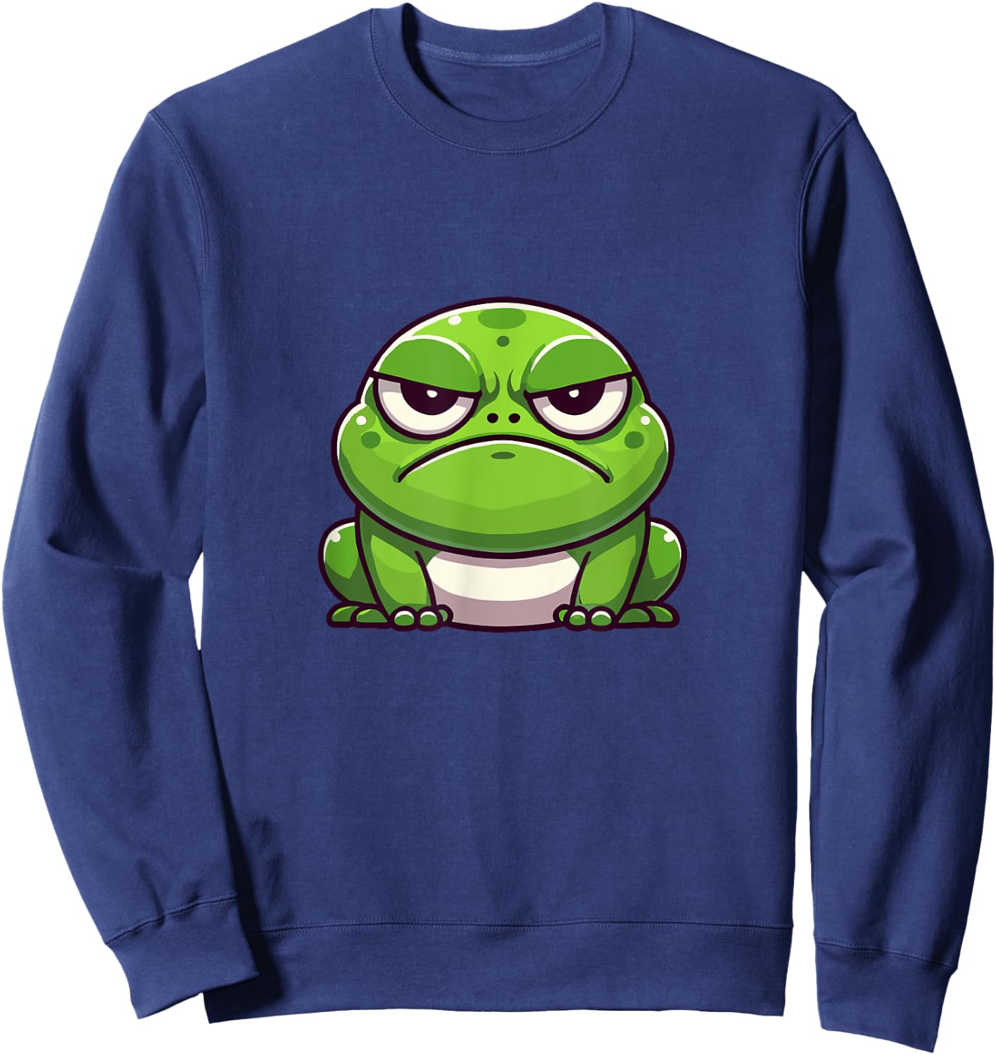 Toad Green Grunt Cartoon , Black, S Sweatshirt - Sweatshirt | Navy