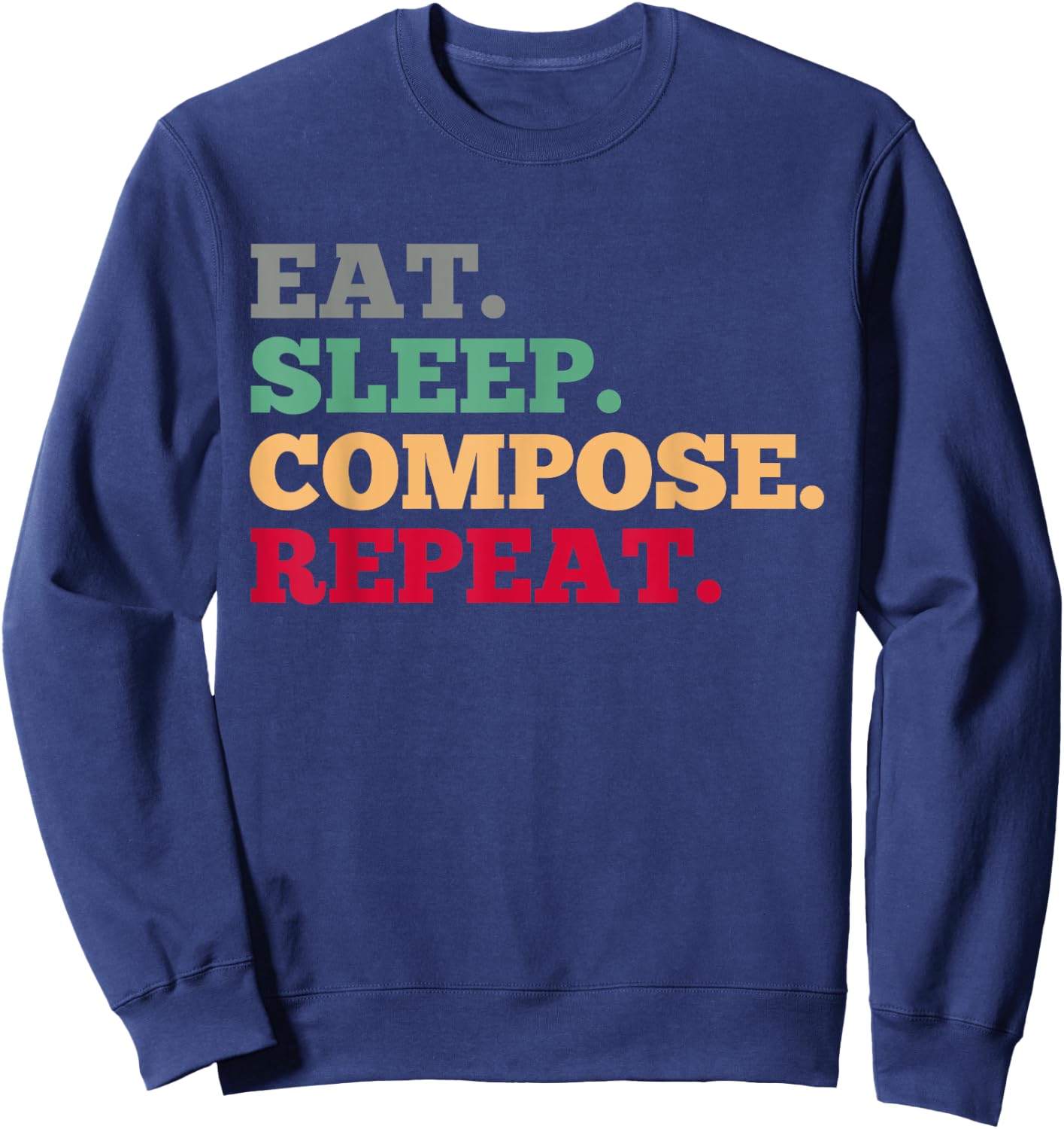 Vintage Music Composition Composers Songwriters Sweatshirt - Sweatshirt | Navy