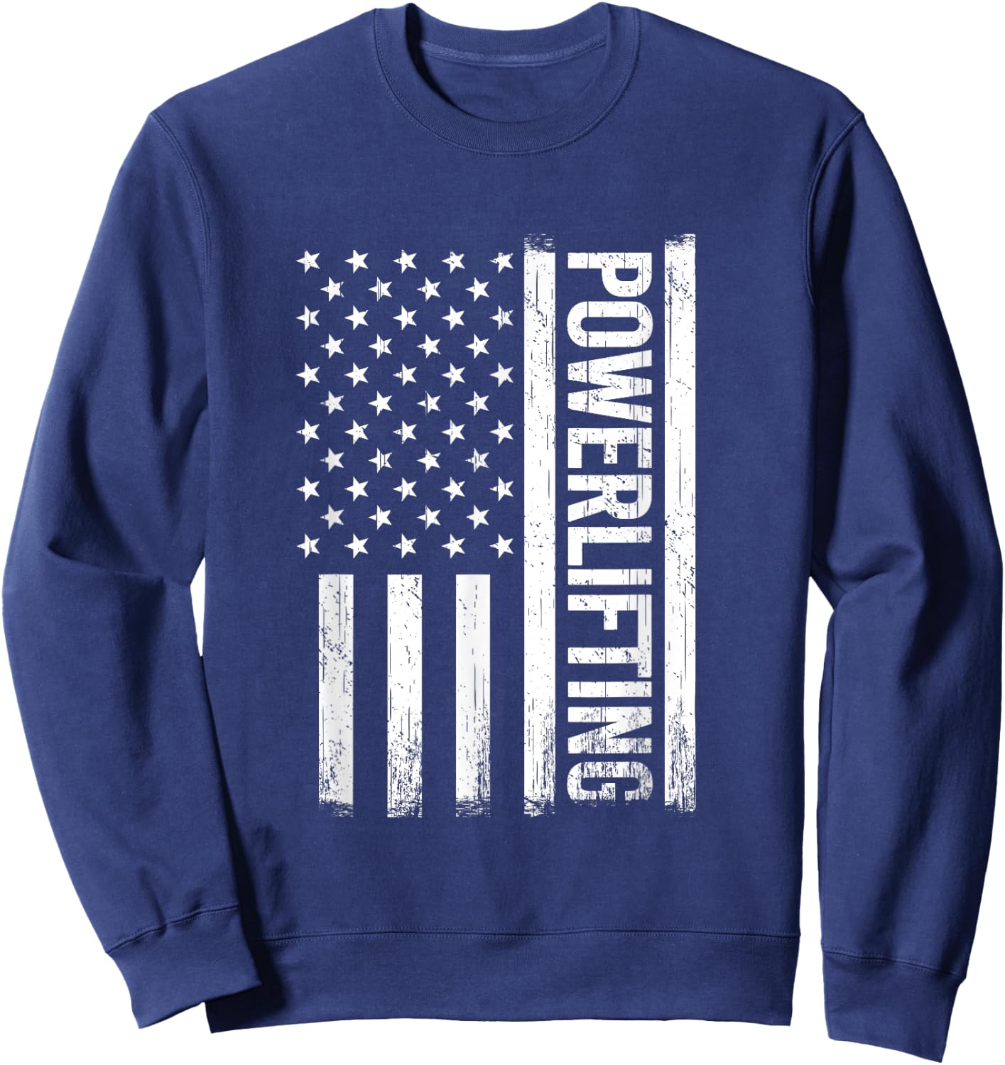 USA gym powerlifter powerlifting weightlifting Sweatshirt - Sweatshirt | Navy