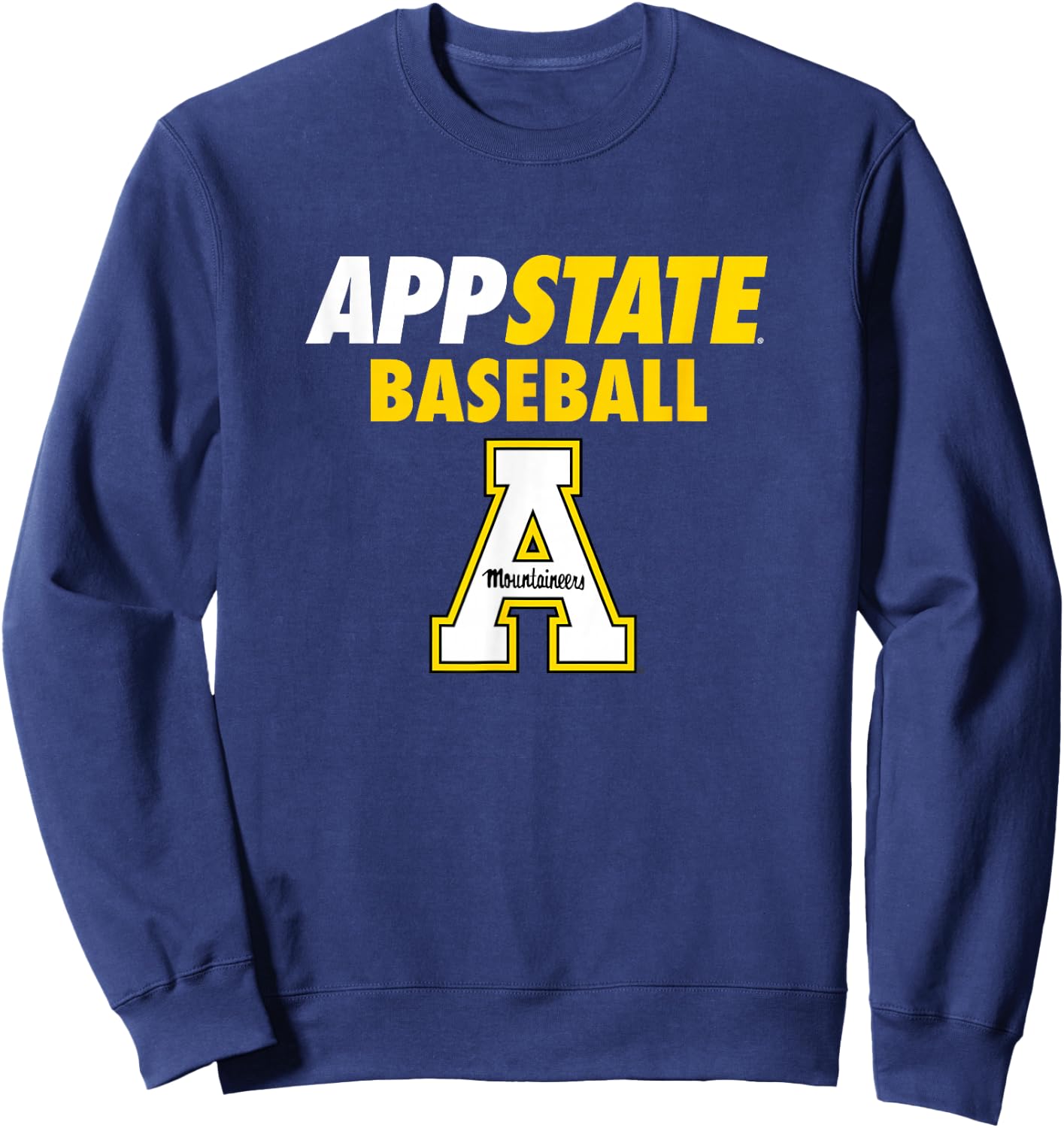 App State Baseball Mountaineers Sports Fan Sweatshirt - Sweatshirt | Navy