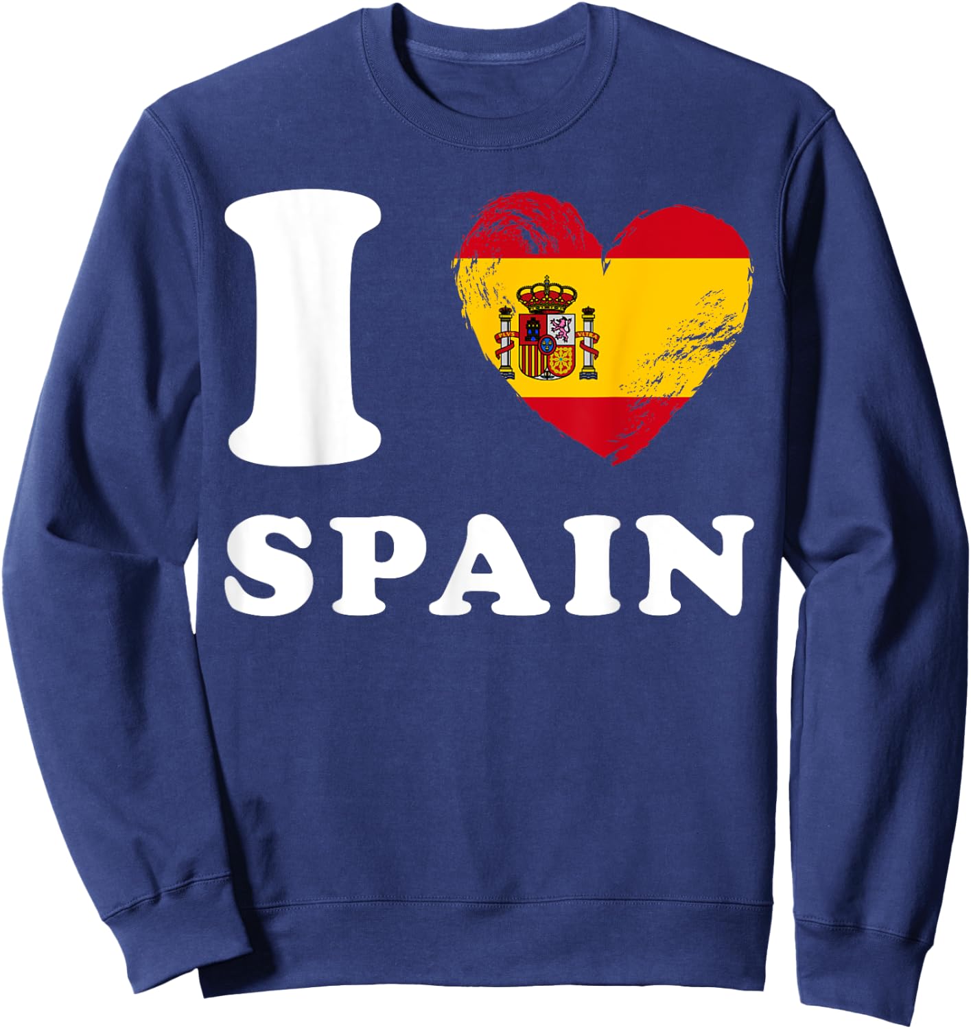 I Love Spain - Heart Flag Spain Sweatshirt - Sweatshirt | Navy