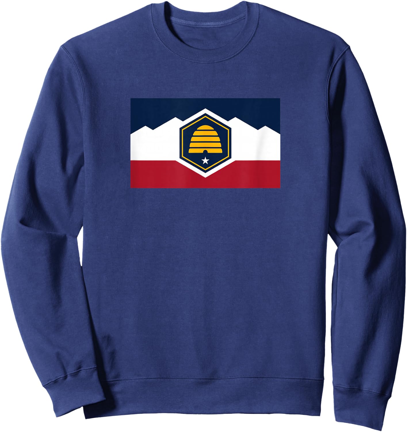 Flag of Utah State Flag of Utah Beehive State Sweatshirt - Sweatshirt | Navy