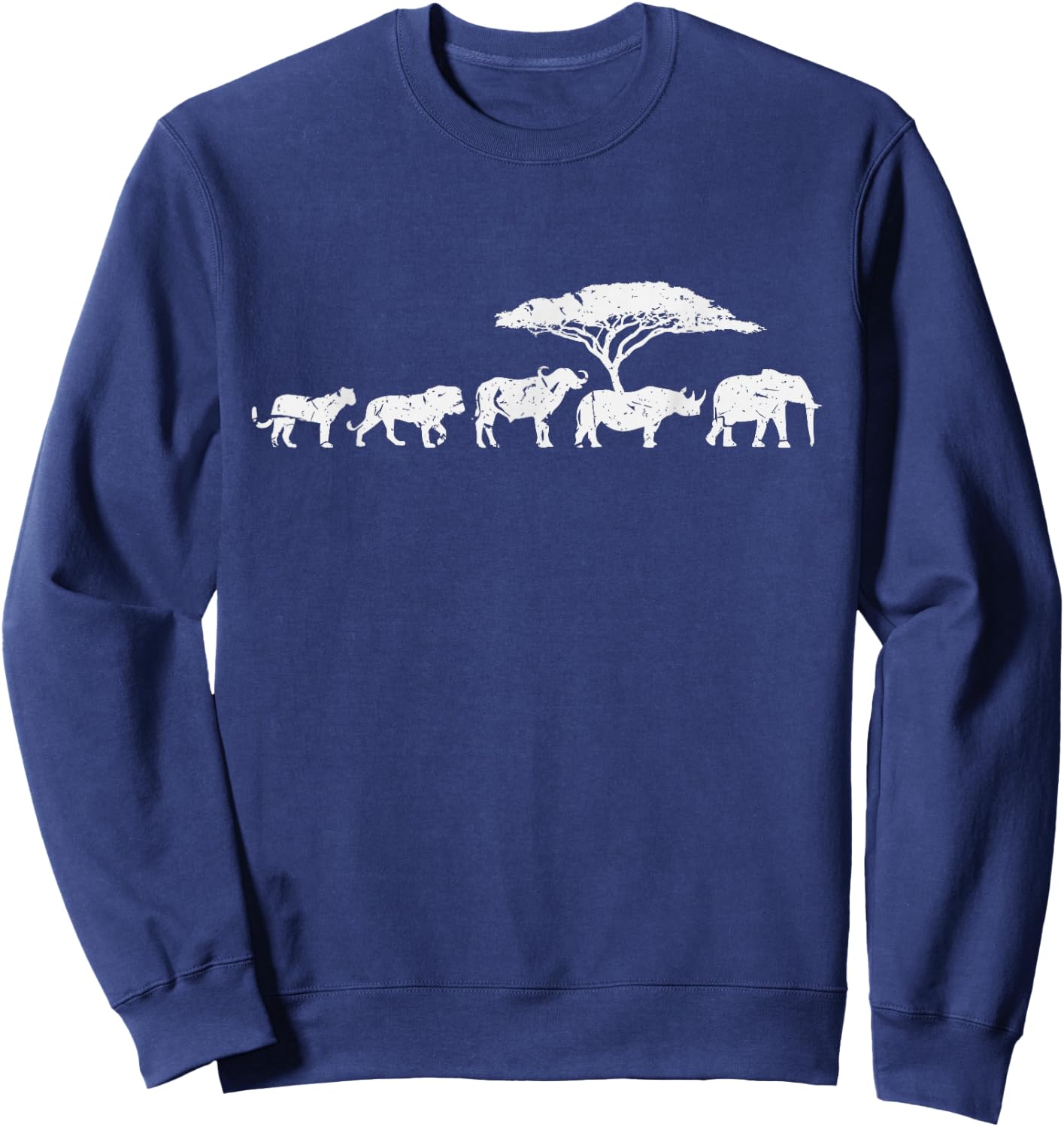 Africa The Big Five Animals Sweatshirt - Sweatshirt | Navy