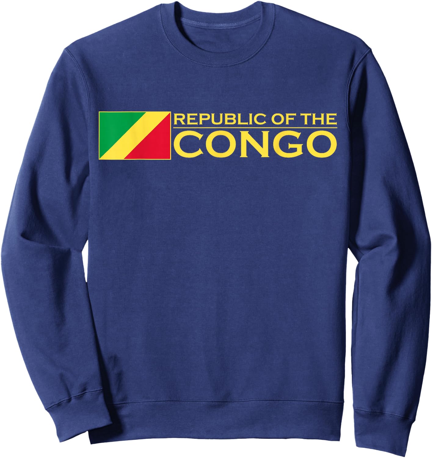 Republic of THE Congo Flag Central Africa Brazzaville Sweatshirt - Sweatshirt | Navy