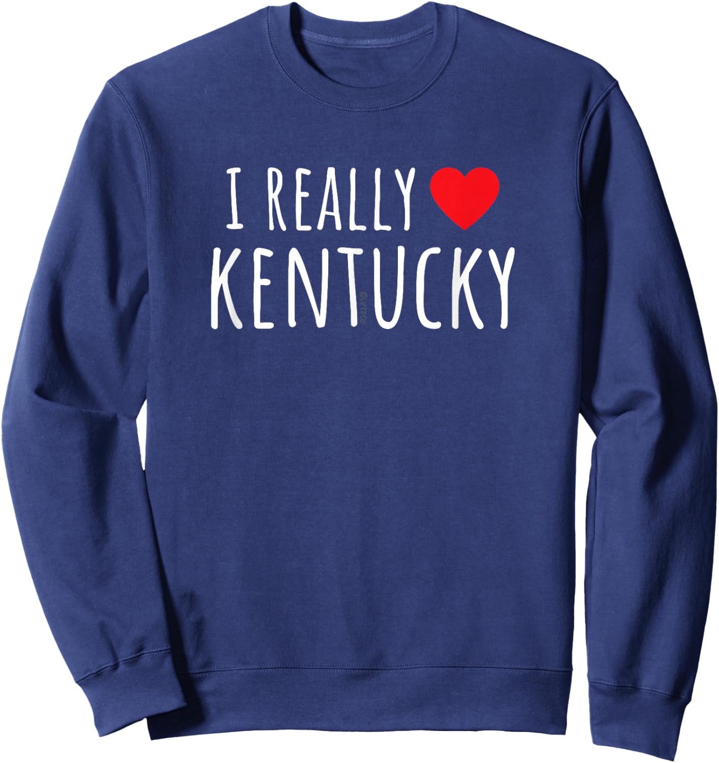 I REALLY LOVE (HEART) KENTUCKY Funny US State Sweatshirt - Sweatshirt | Navy