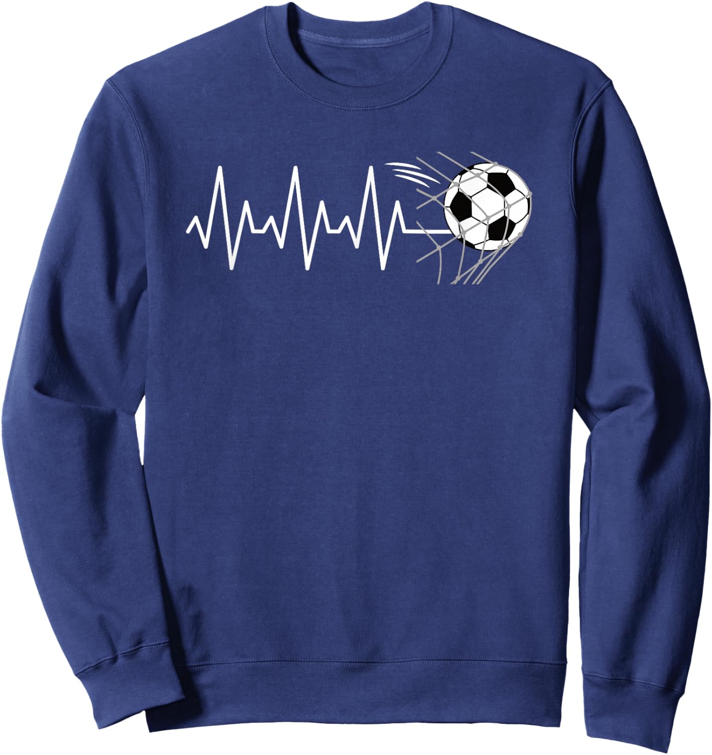 Fußball Herzschlag Fußballspieler Männer Frauen Kinder Sweatshirt - Sweatshirt | Navy