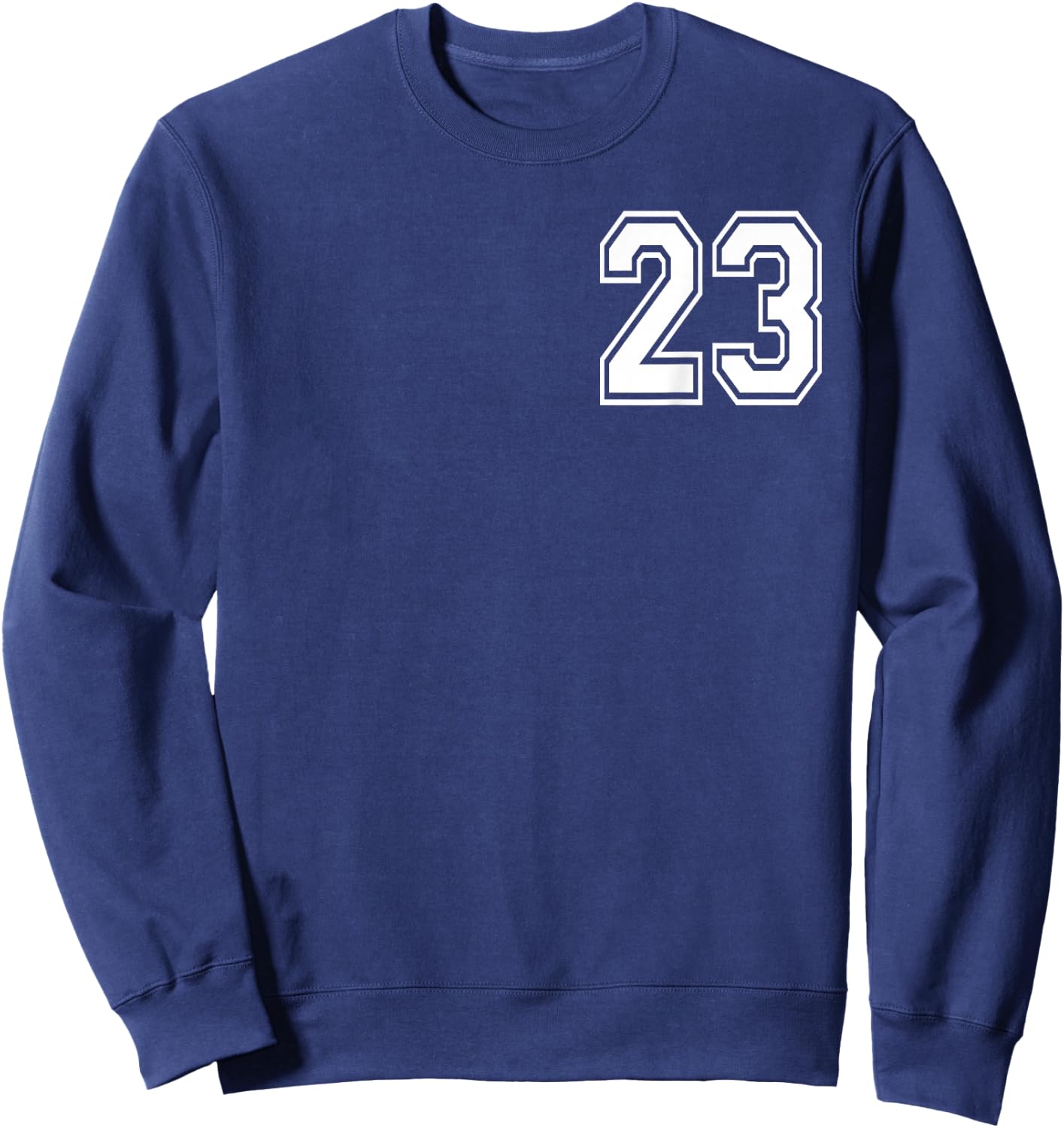 Number 23 in White Sweatshirt - Sweatshirt | Navy