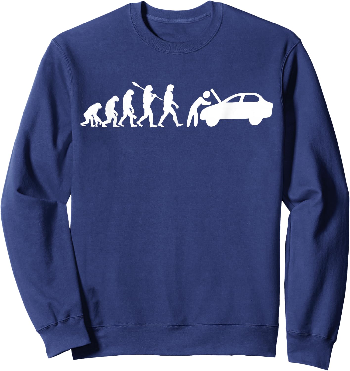 Funny Auto Mechanic Evolution - Car Mechanic Sweatshirt - Sweatshirt | Navy