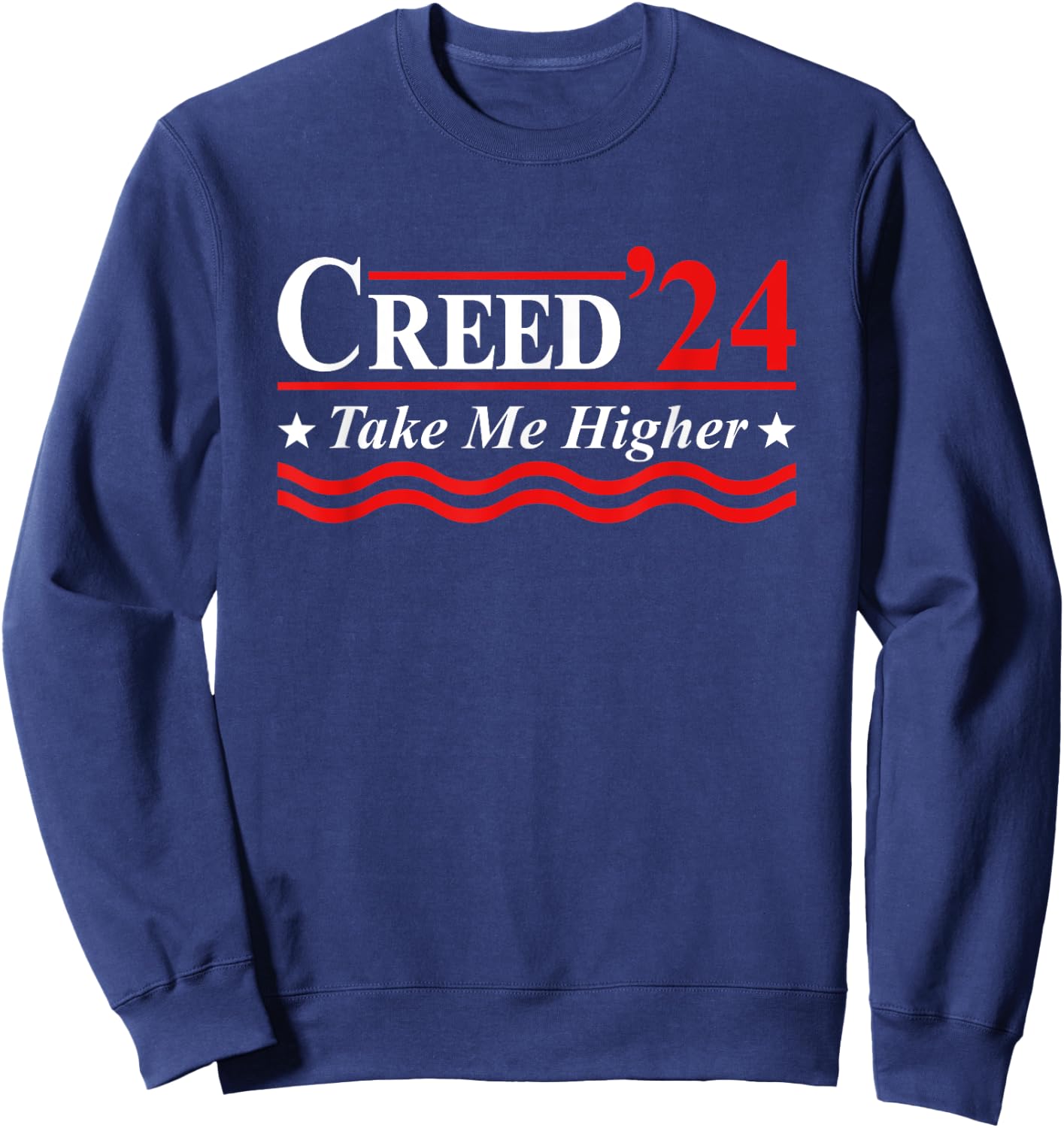 Creed '24 Take Me Higher Creed 2024 Take Me Higher Us Flag Sweatshirt - Sweatshirt | Navy