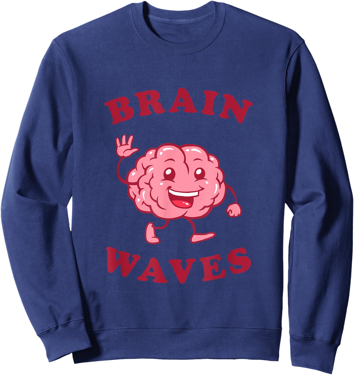Brain Waves - Funny Science Biology Sweatshirt - Sweatshirt | Navy