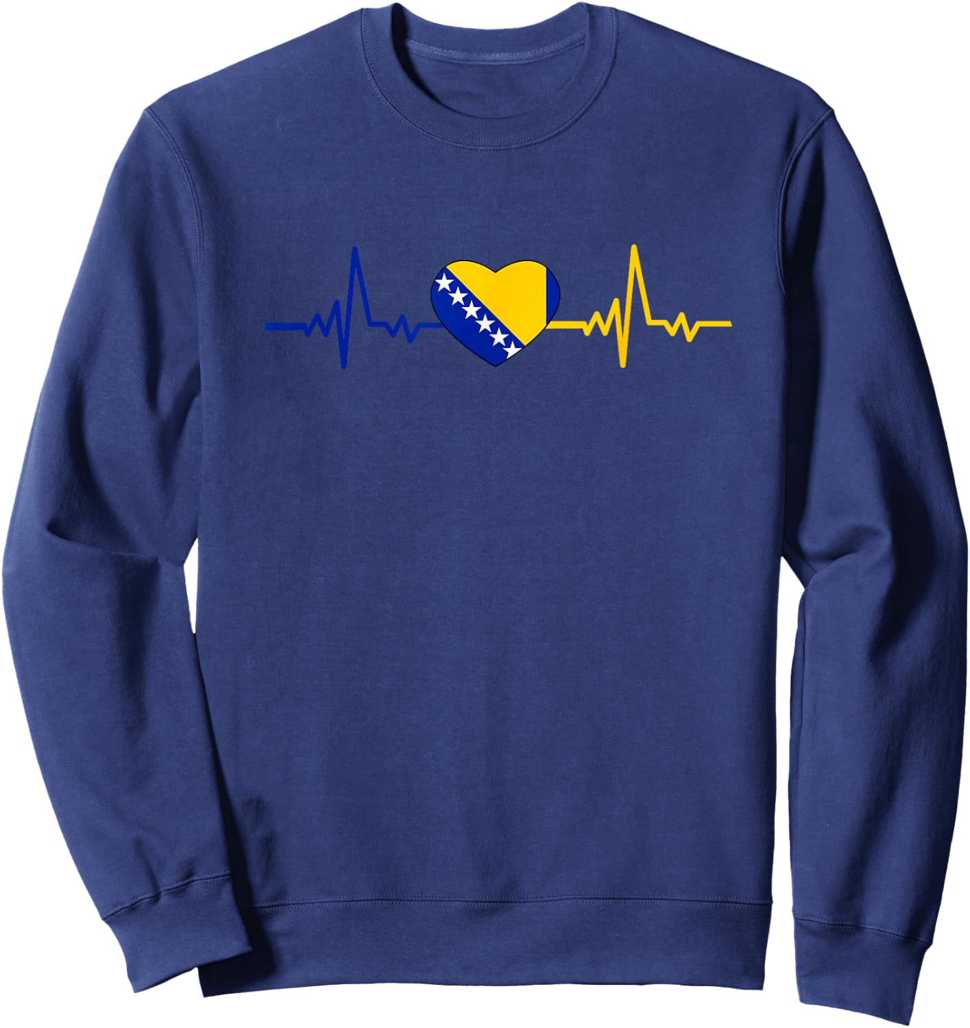 Bosnien Love Bosnien Flagge Bosnien Flagge für Bosnier mit Herz Sweatshirt - Sweatshirt | Navy