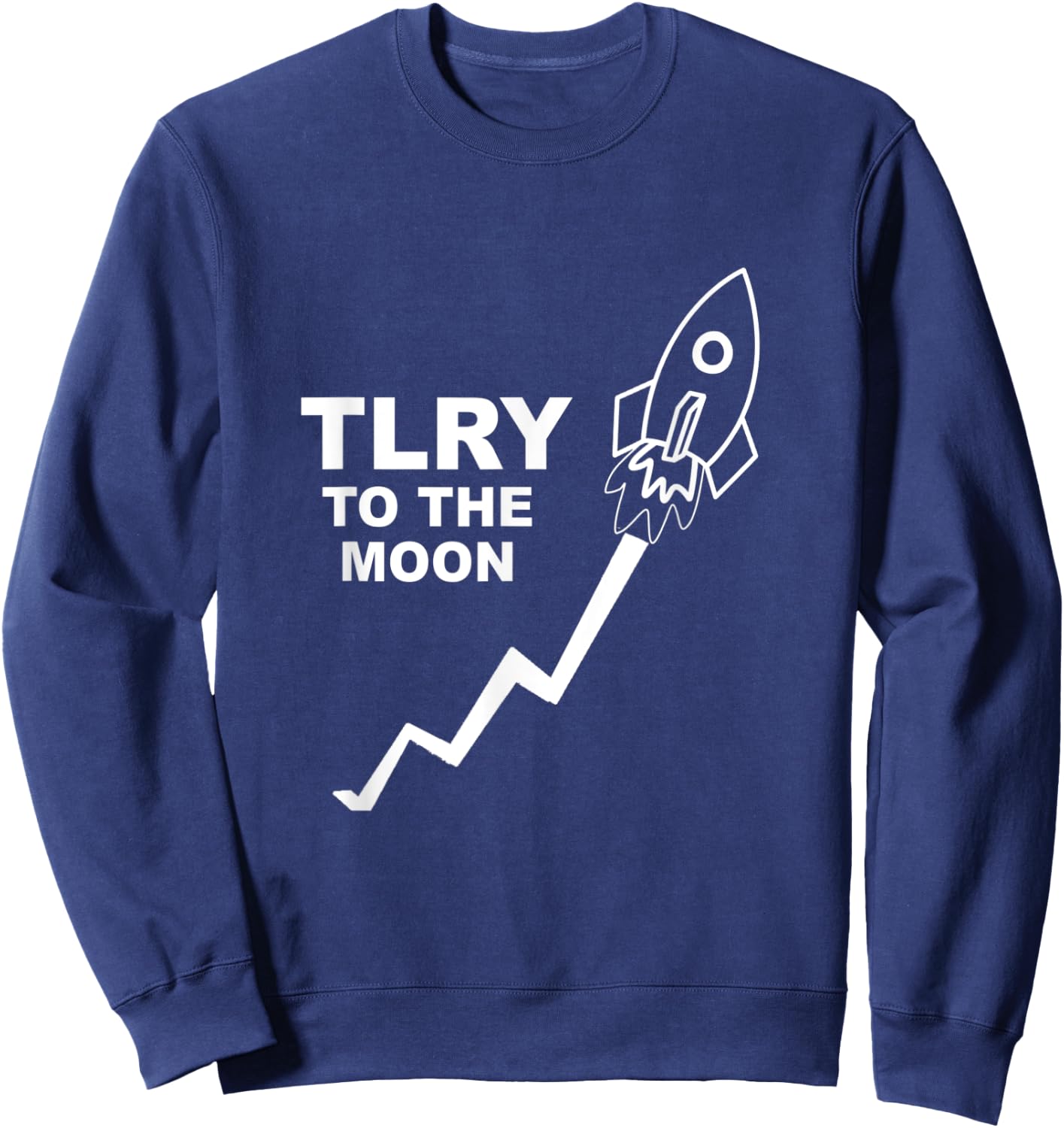 TLRY Gang // TLRY Stock to the Moon Sweatshirt - Sweatshirt | Navy