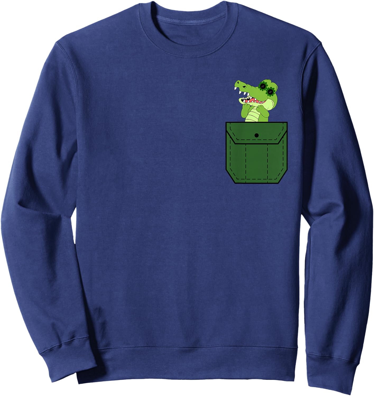 Crocodile Art Cool Kids Gator Lover Crocodile Sweatshirt - Sweatshirt | Navy