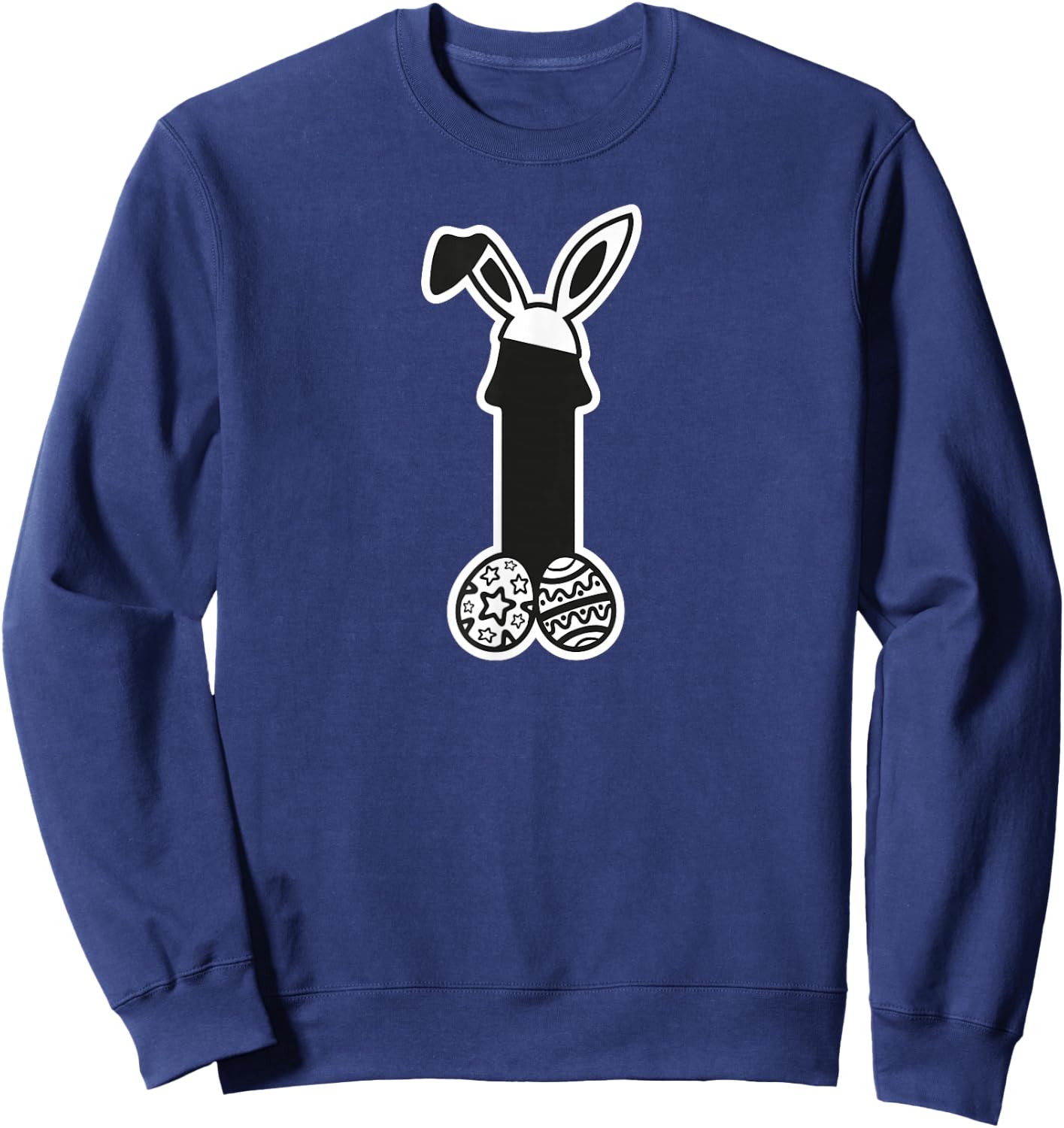Funny bunny ears with Easter eggs Sweatshirt - Sweatshirt | Navy
