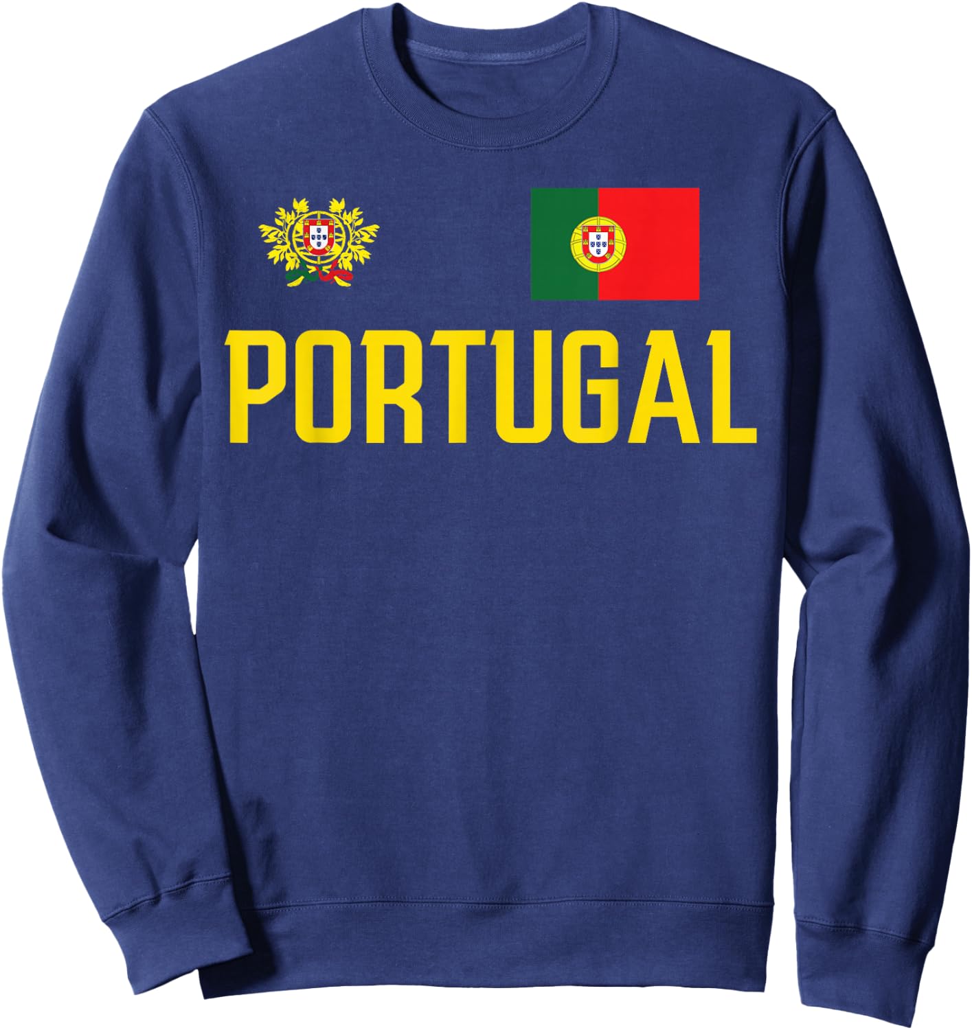 Portugal Flag Portuguese Football Soccer Fan Men Women Kids Sweatshirt - Sweatshirt | Navy