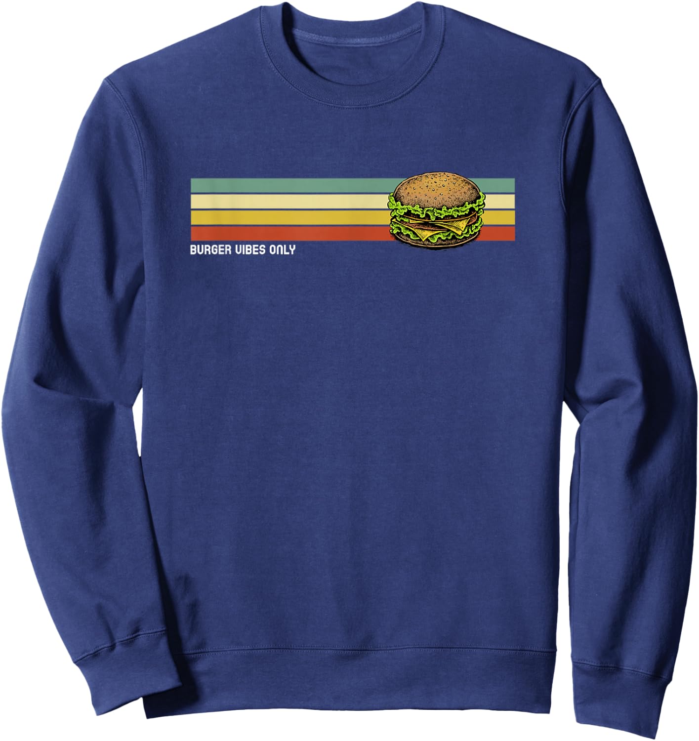 Vintage hamburger Sweatshirt - Sweatshirt | Navy
