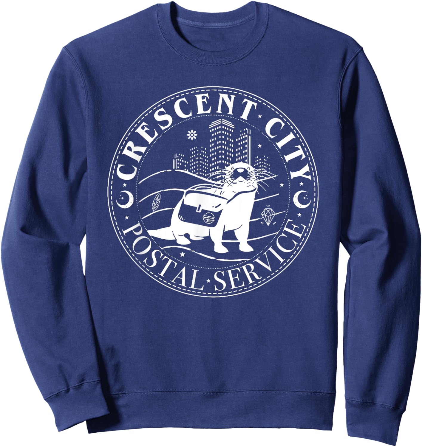 Crescent City Postal Service, Funny Crescent City Otter Sweatshirt - Sweatshirt | Navy