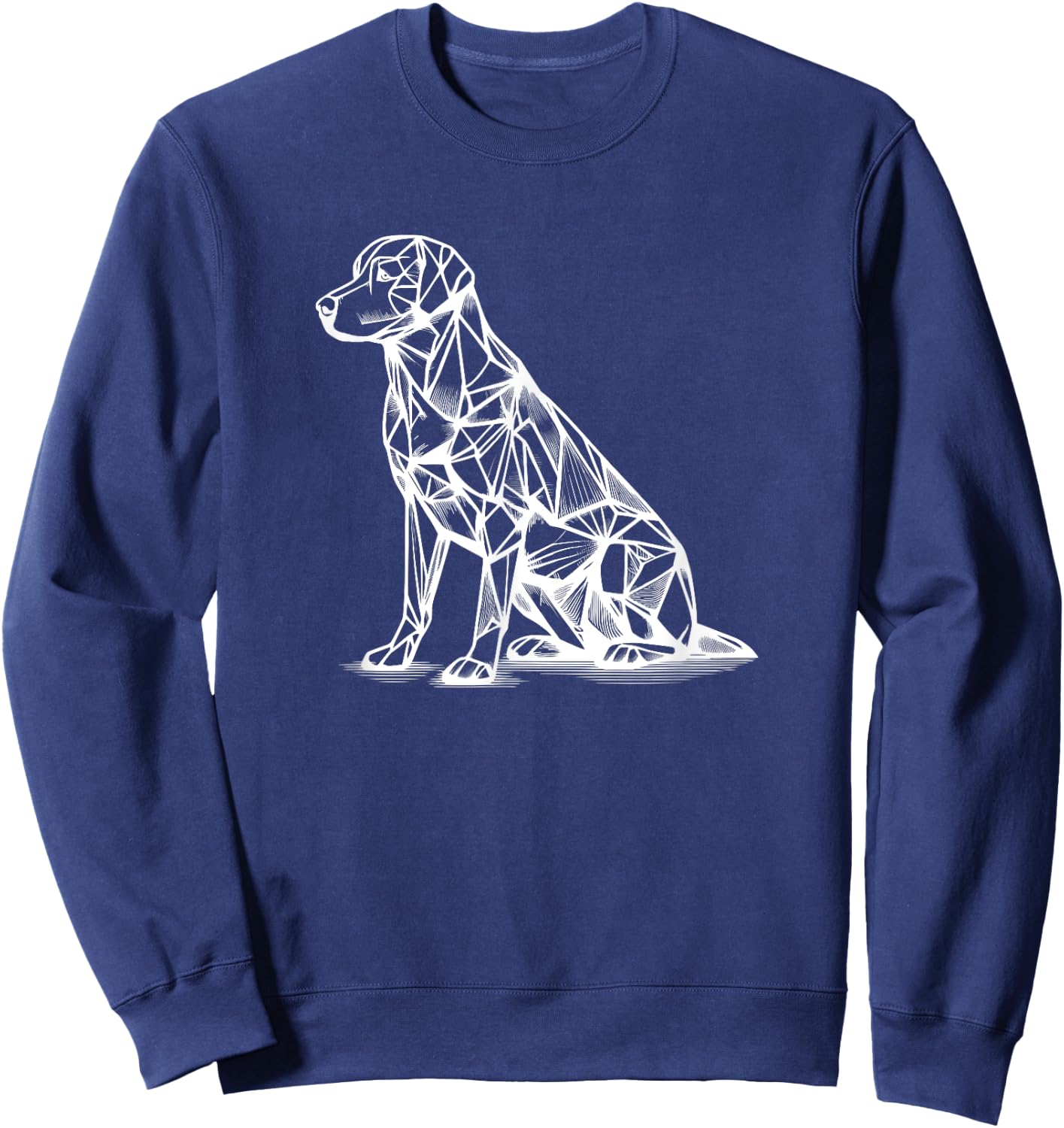 Geometric Line Art Labrador Retriever Lab Dog Labradors Men Women Kids Sweatshirt - Sweatshirt | Navy