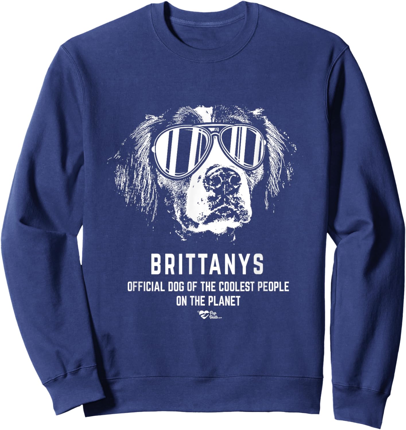 Brittany Spaniel Official Dog of the Coolest Lovers Sweatshirt - Sweatshirt | Navy
