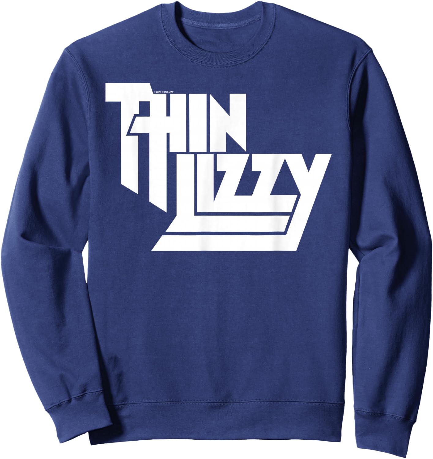 Thin Lizzy White Stacked Logo Sweatshirt - Sweatshirt | Navy