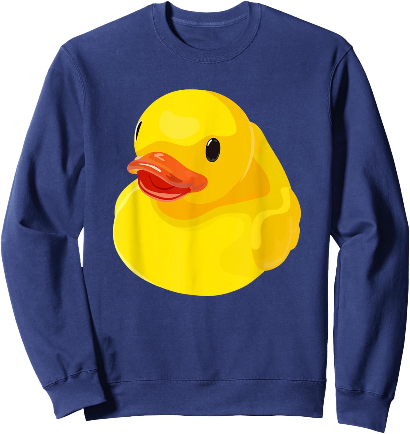 Cute Duck Shirt - Rubber Duckling 3D Effect Sweatshirt - Sweatshirt | Navy
