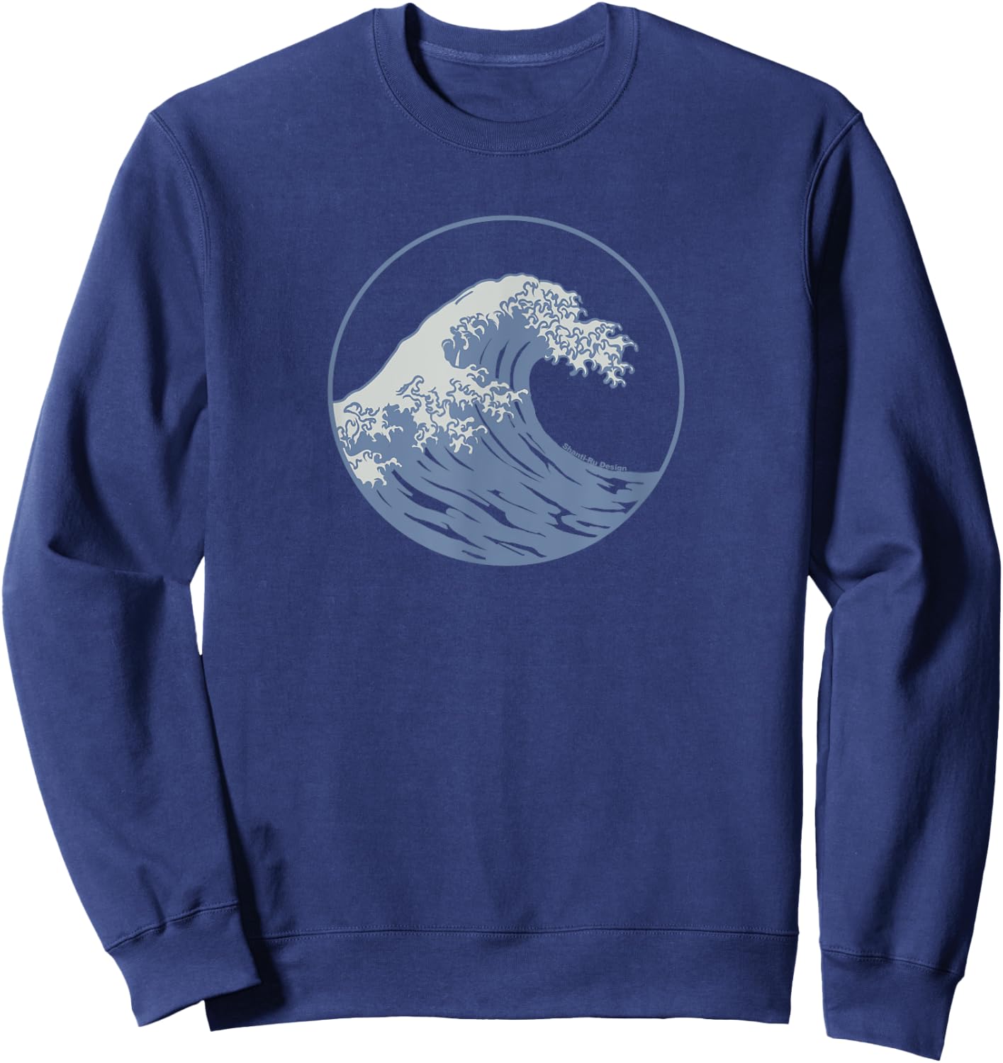Great wave off Kanazawa Vintage surf Hawaii beach aesthetic Sweatshirt - Sweatshirt | Navy