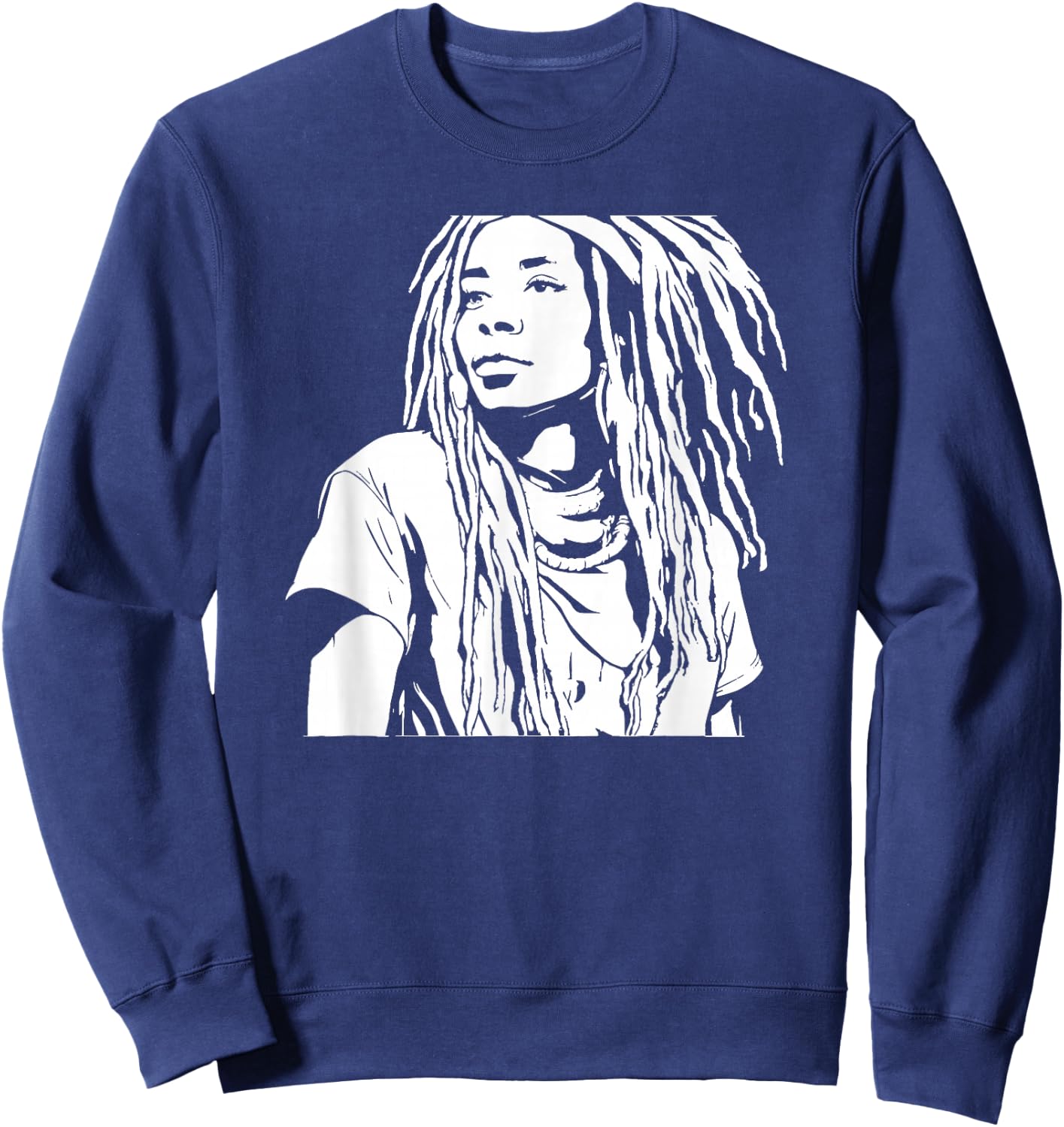 Rasta Hair Hairstyle - Rastafari Dreads Dreadlocks , black Sweatshirt - Sweatshirt | Navy