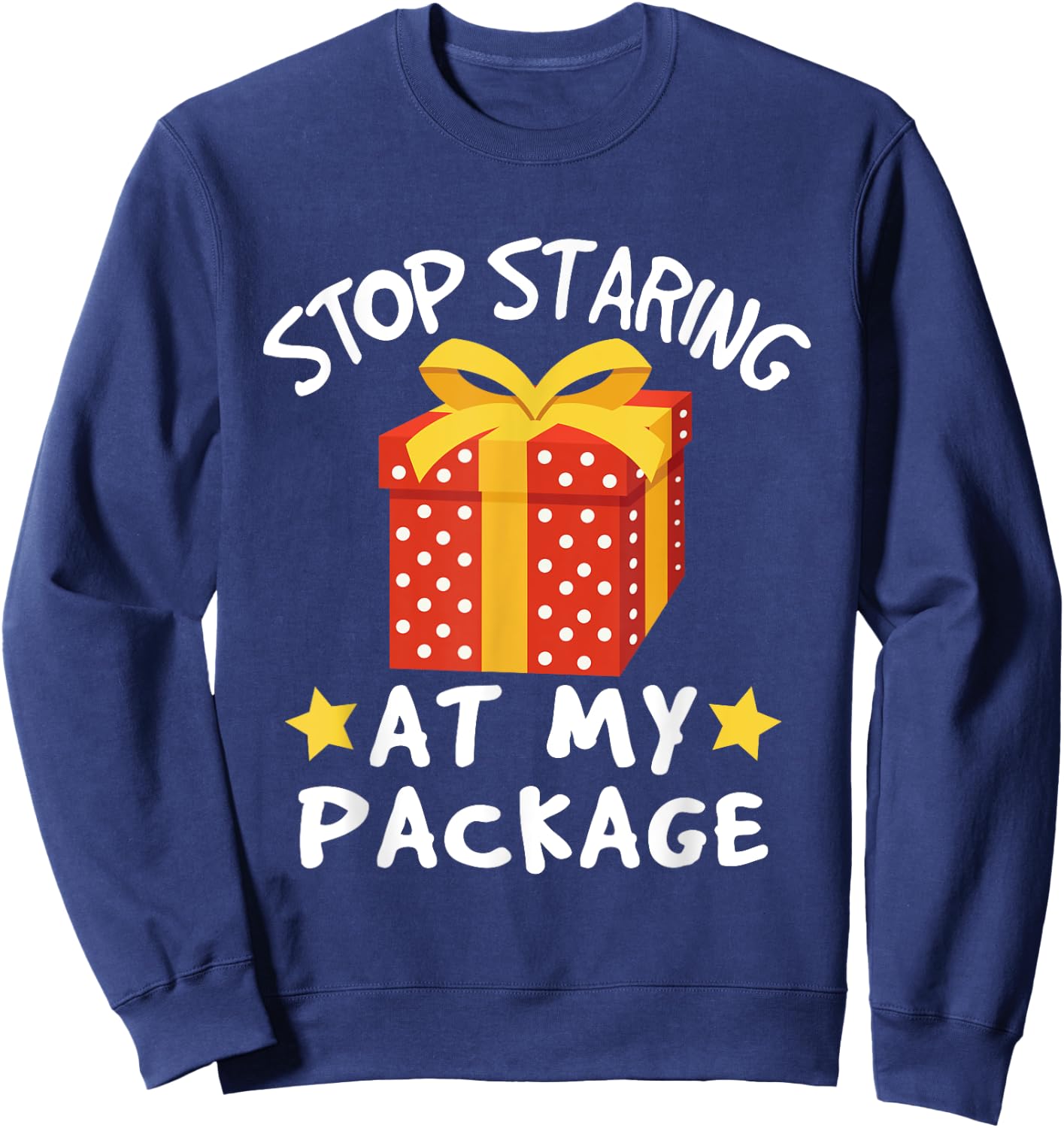 Funny Christmas Adult Humor Pun Shirt White Elephant Gift Sweatshirt - Sweatshirt | Navy