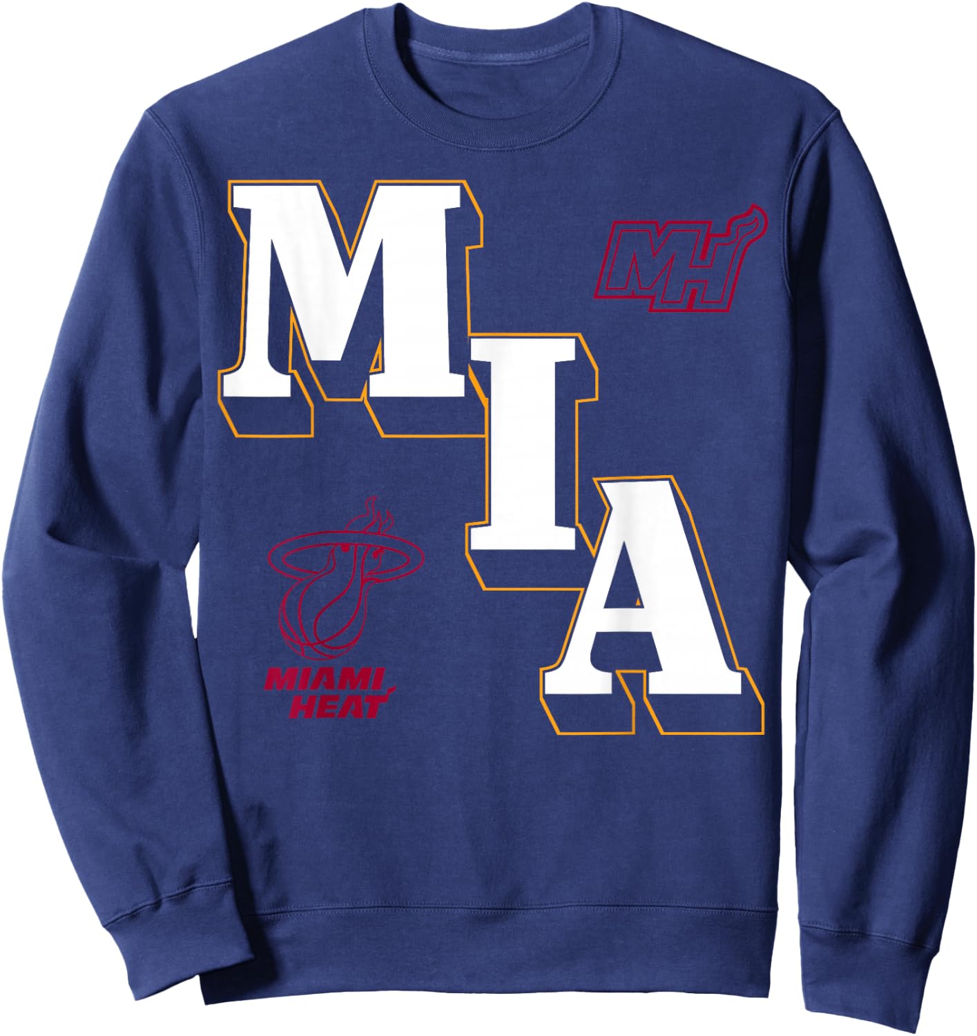 NBA – Miami Heat Angled Logo Sweatshirt - Sweatshirt | Navy