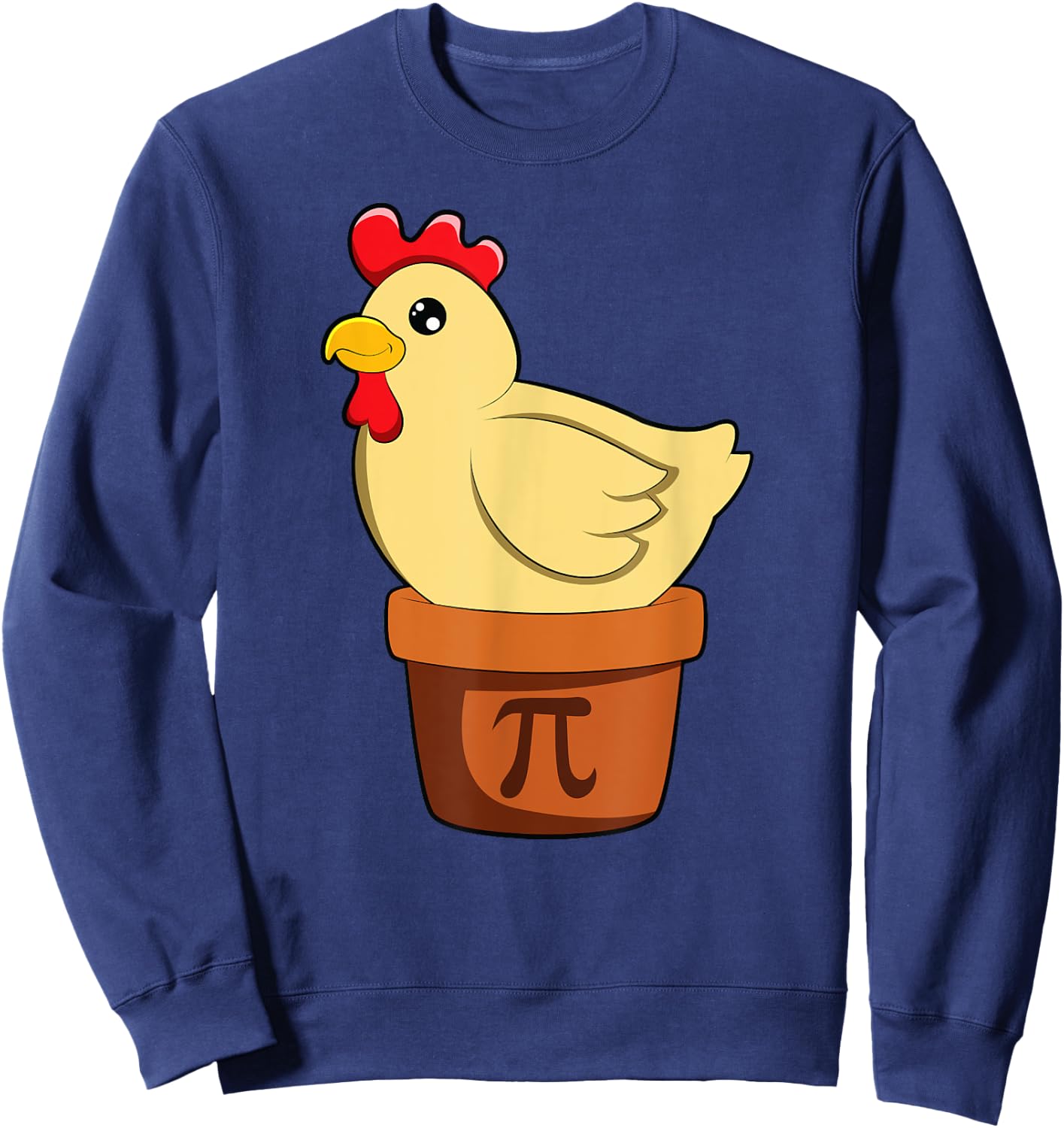 Chicken Pot PI Day Men Women Kids Math Sweatshirt - Sweatshirt | Navy