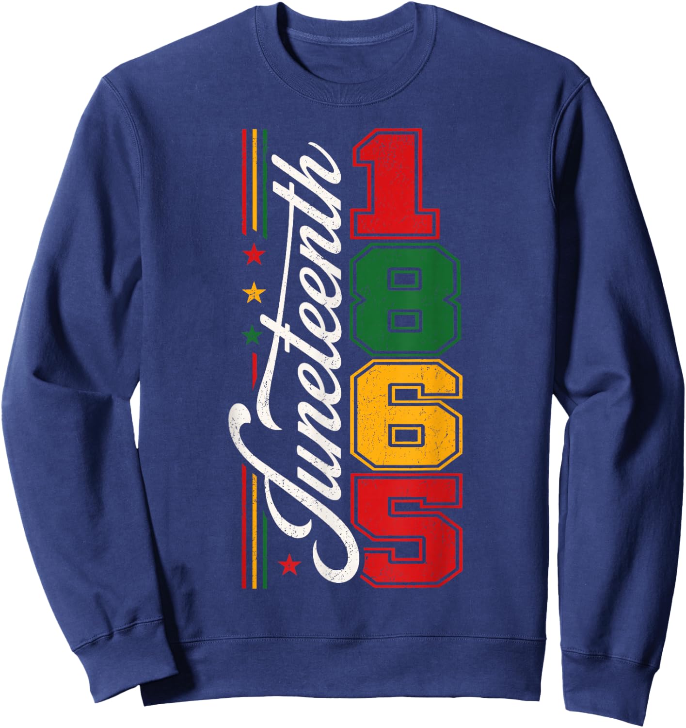 Juneteenth 1865 Black History African Culture Pride Sweatshirt - Sweatshirt | Navy