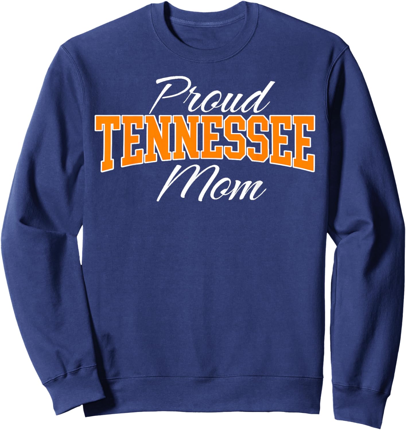 Tennessee Mom | Classic TN Orange Vintage Varsity Sweatshirt - Sweatshirt | Navy
