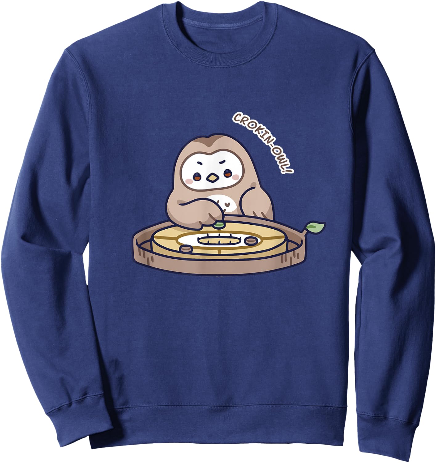 Kawaii Games Crokinole Owl Sweatshirt - Sweatshirt | Navy