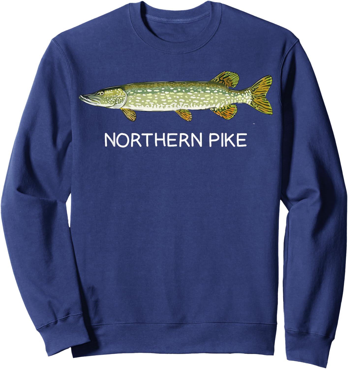Northern Pike Freshwater Game Fish Sweatshirt - Sweatshirt | Navy