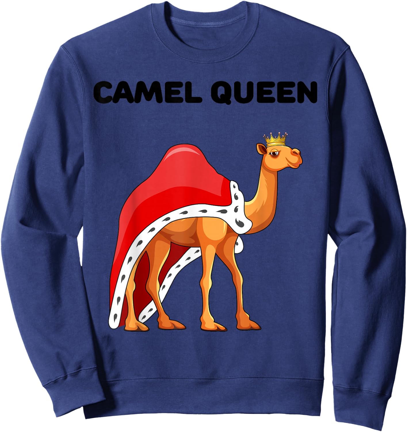 Camel Queen | Girls Camel Lover Design | Camel Sweatshirt - Sweatshirt | Navy