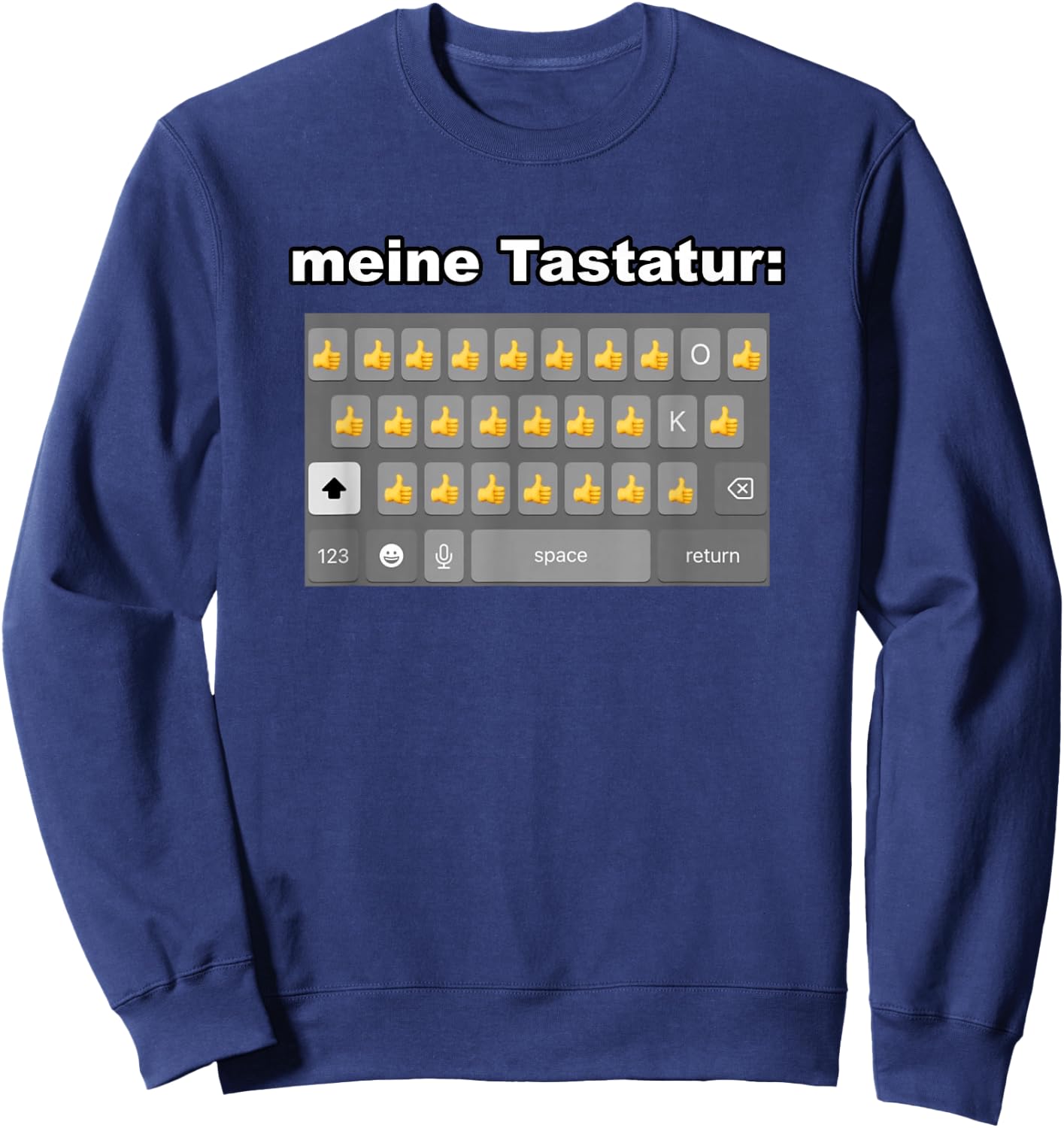Meine Tastatur Daumen hoch für Papas lustiges Sweatshirt - Sweatshirt | Navy