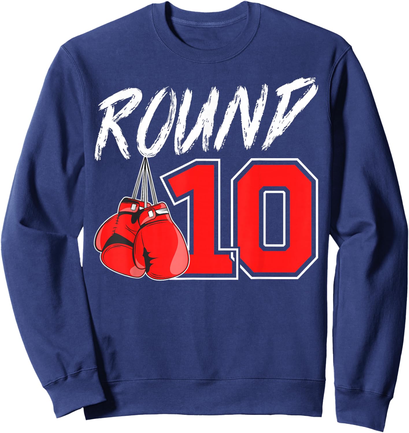 10th Birthday Boxing Boy 10 Year Old Boxer Bday Party Sweatshirt - Sweatshirt | Navy